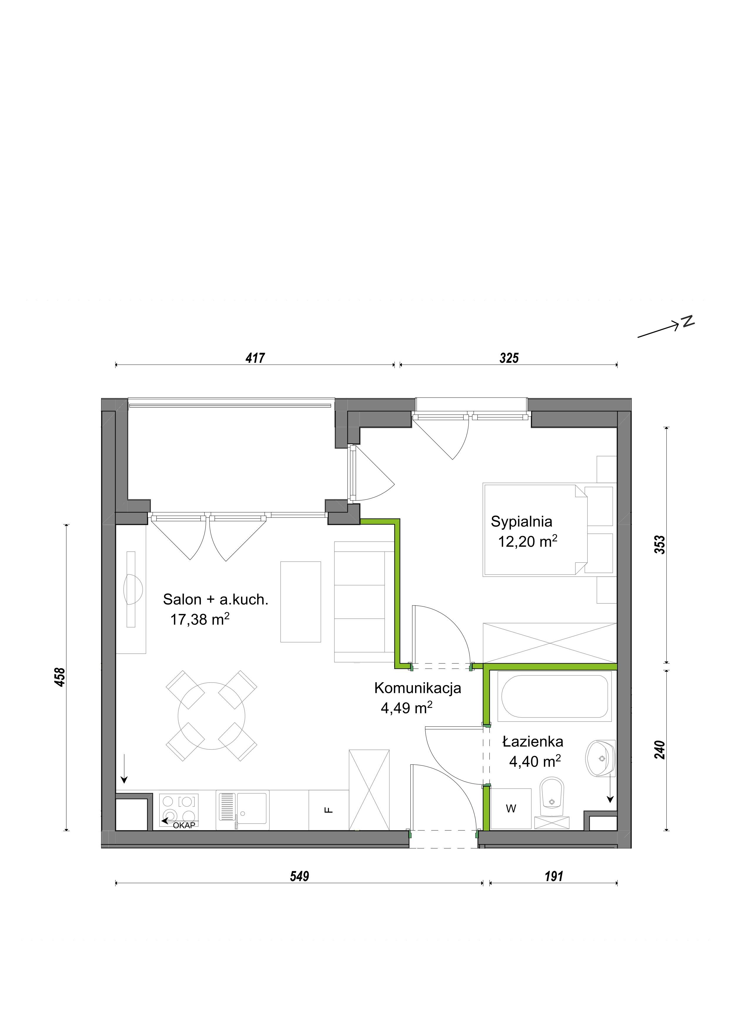 Orawska Vita – inwestycja Develia - lokal F1/C/04, budynek Etap III