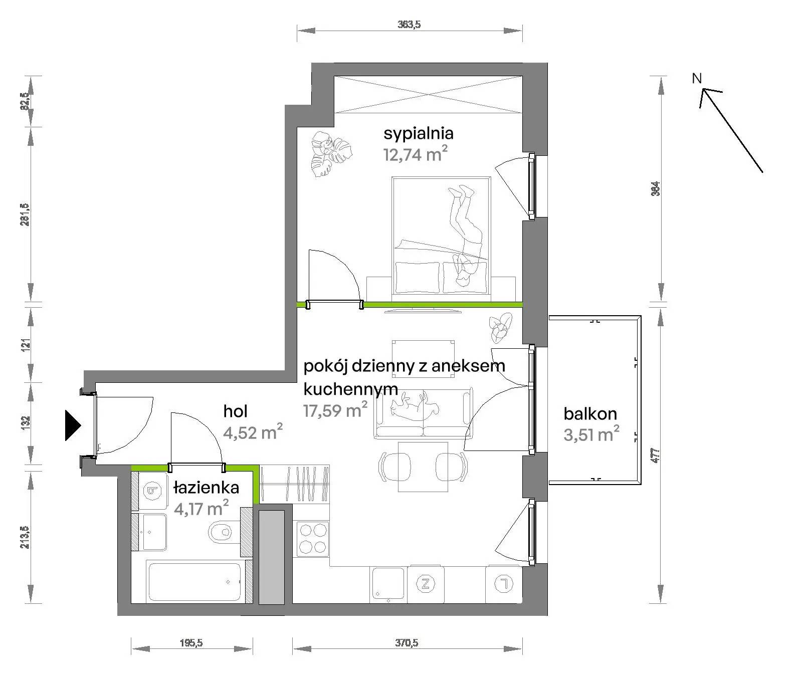 Ptasia Vita – inwestycja Develia - lokal AB.02.01, budynek Etap I