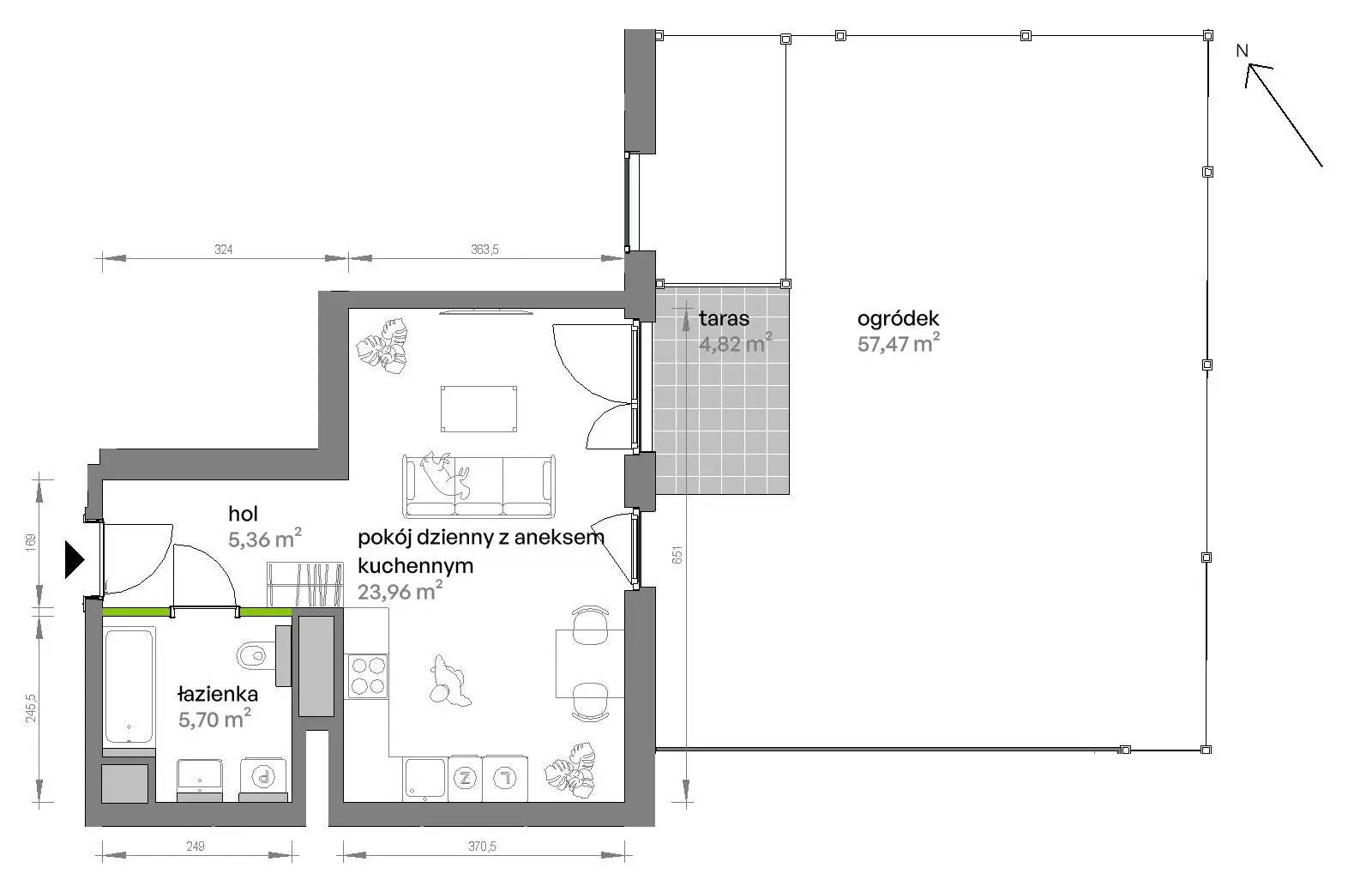 Ptasia Vita – inwestycja Develia - lokal AA.00.01, budynek Etap I