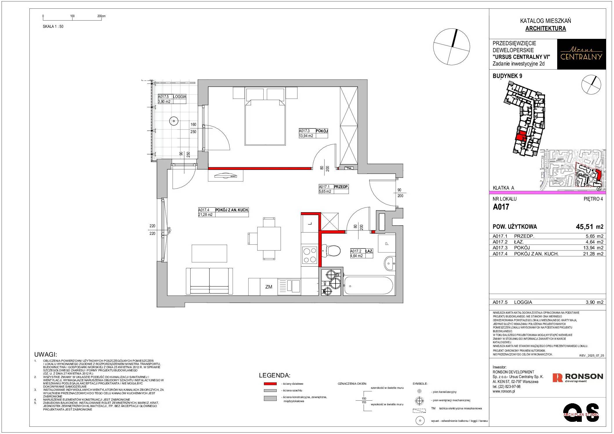 Ursus Centralny – inwestycja Ronson - lokal A017, budynek 9