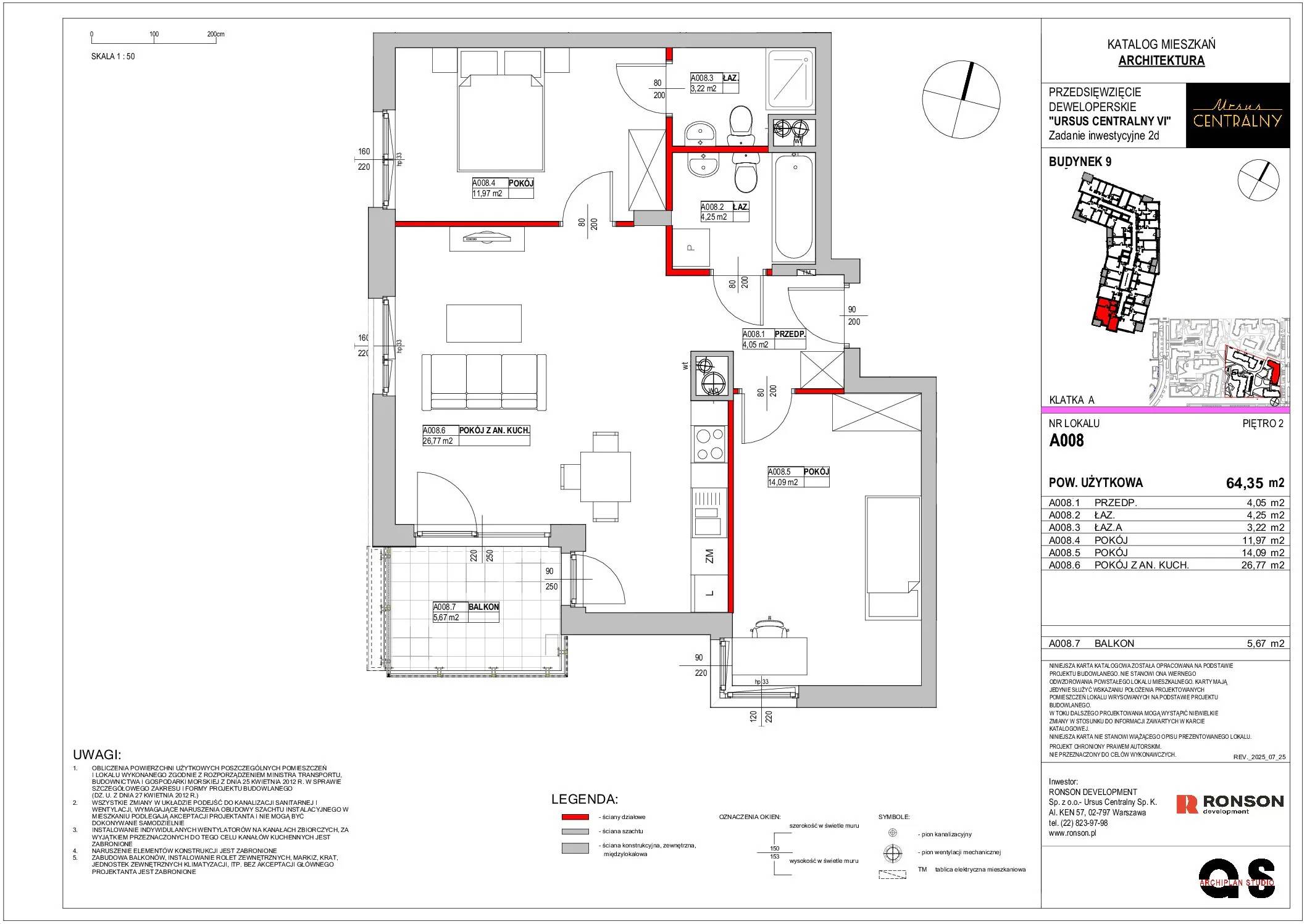 Ursus Centralny – inwestycja Ronson - lokal A008, budynek 9