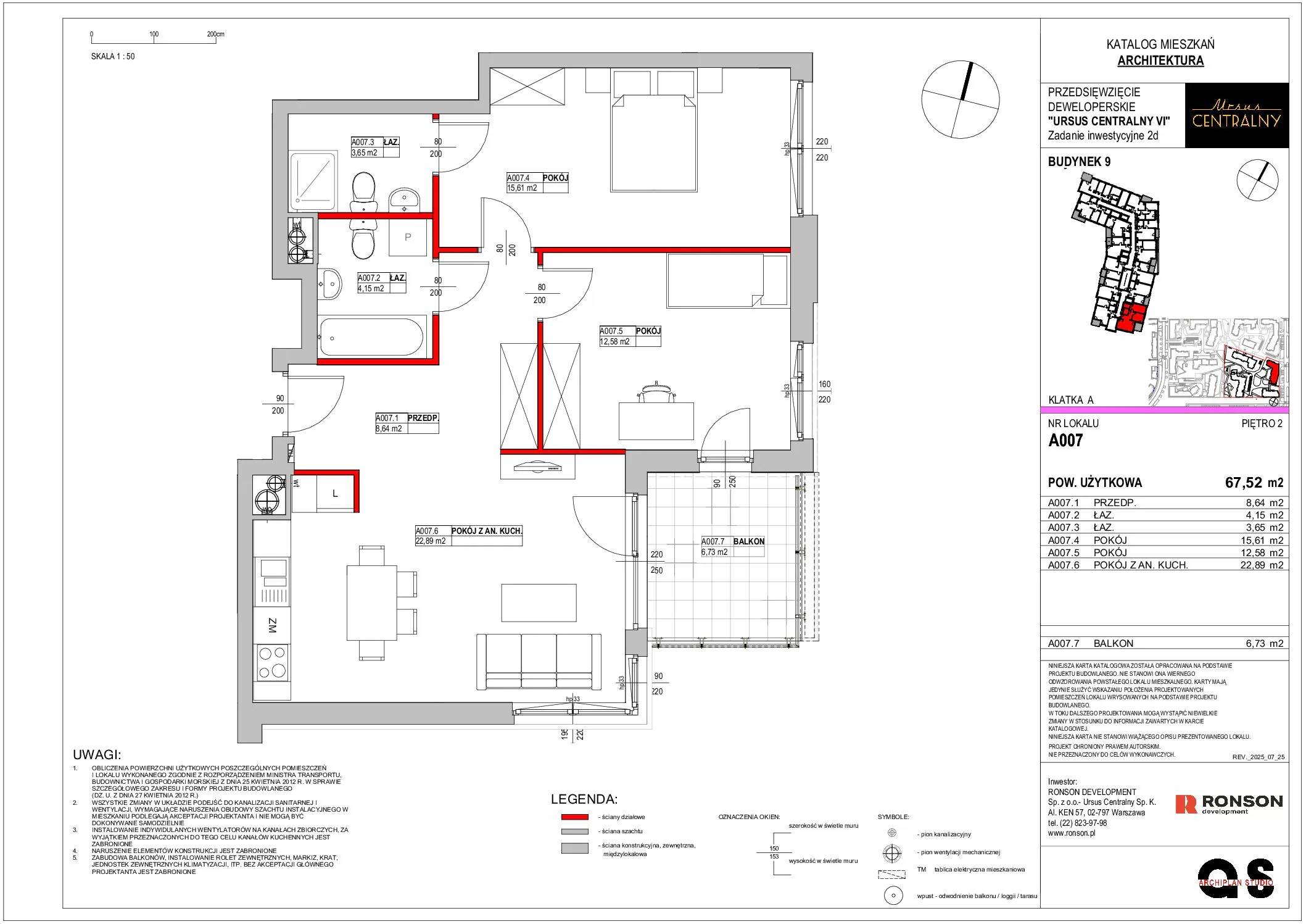 Ursus Centralny – inwestycja Ronson - lokal A007, budynek 9