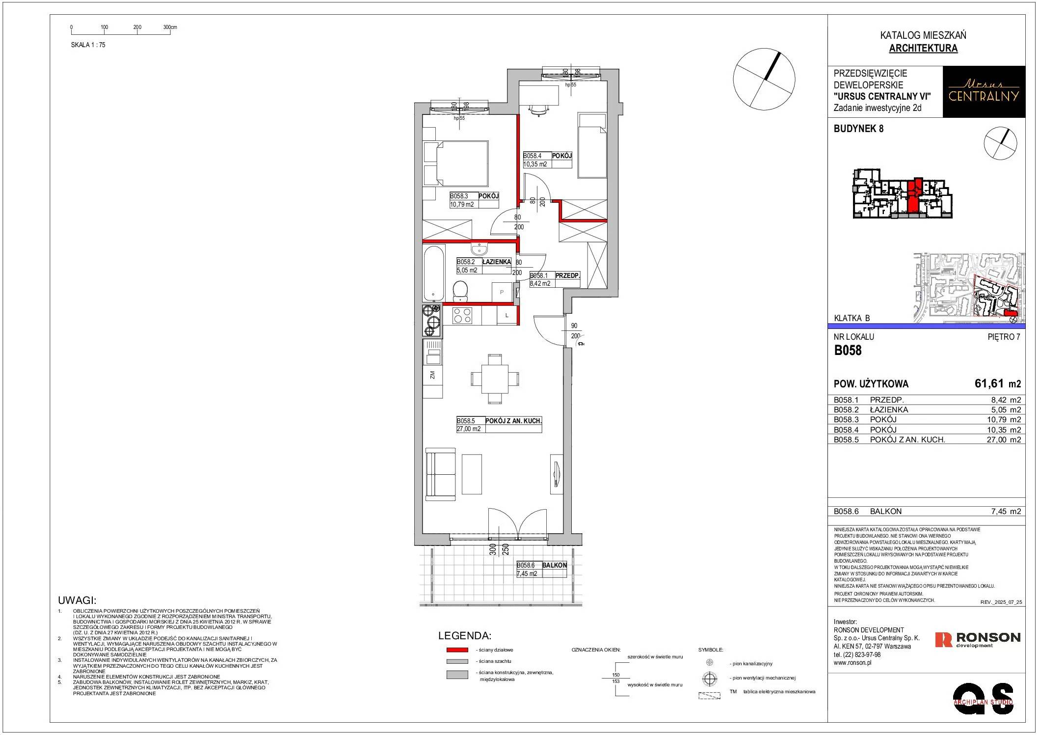 Ursus Centralny – inwestycja Ronson - lokal B058, budynek 8