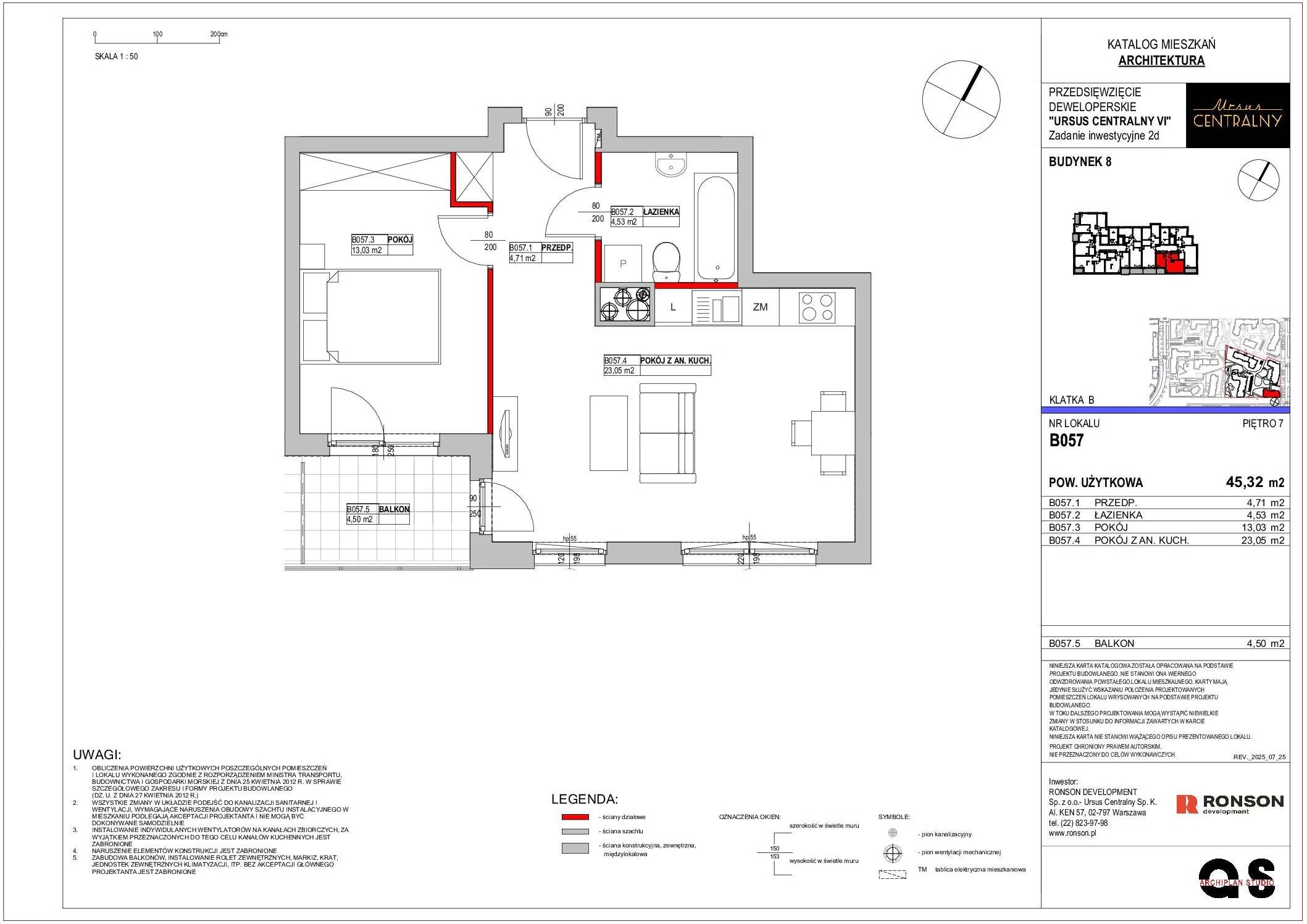 Ursus Centralny – inwestycja Ronson - lokal B057, budynek 8