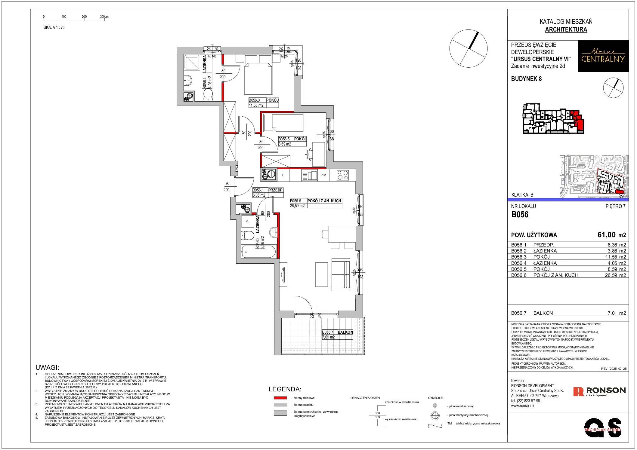 Ursus Centralny – inwestycja Ronson - lokal B056, budynek 8