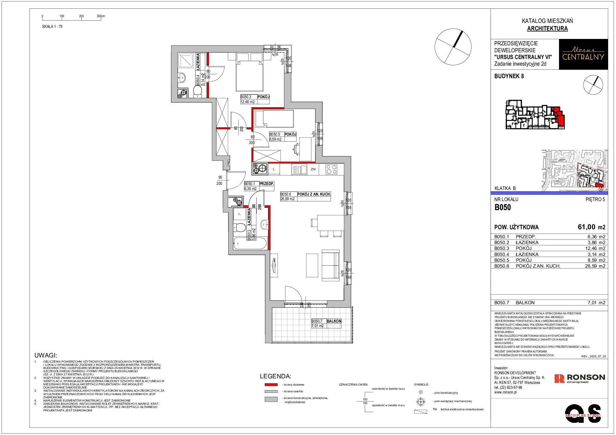 Ursus Centralny – inwestycja Ronson - lokal B050, budynek 8