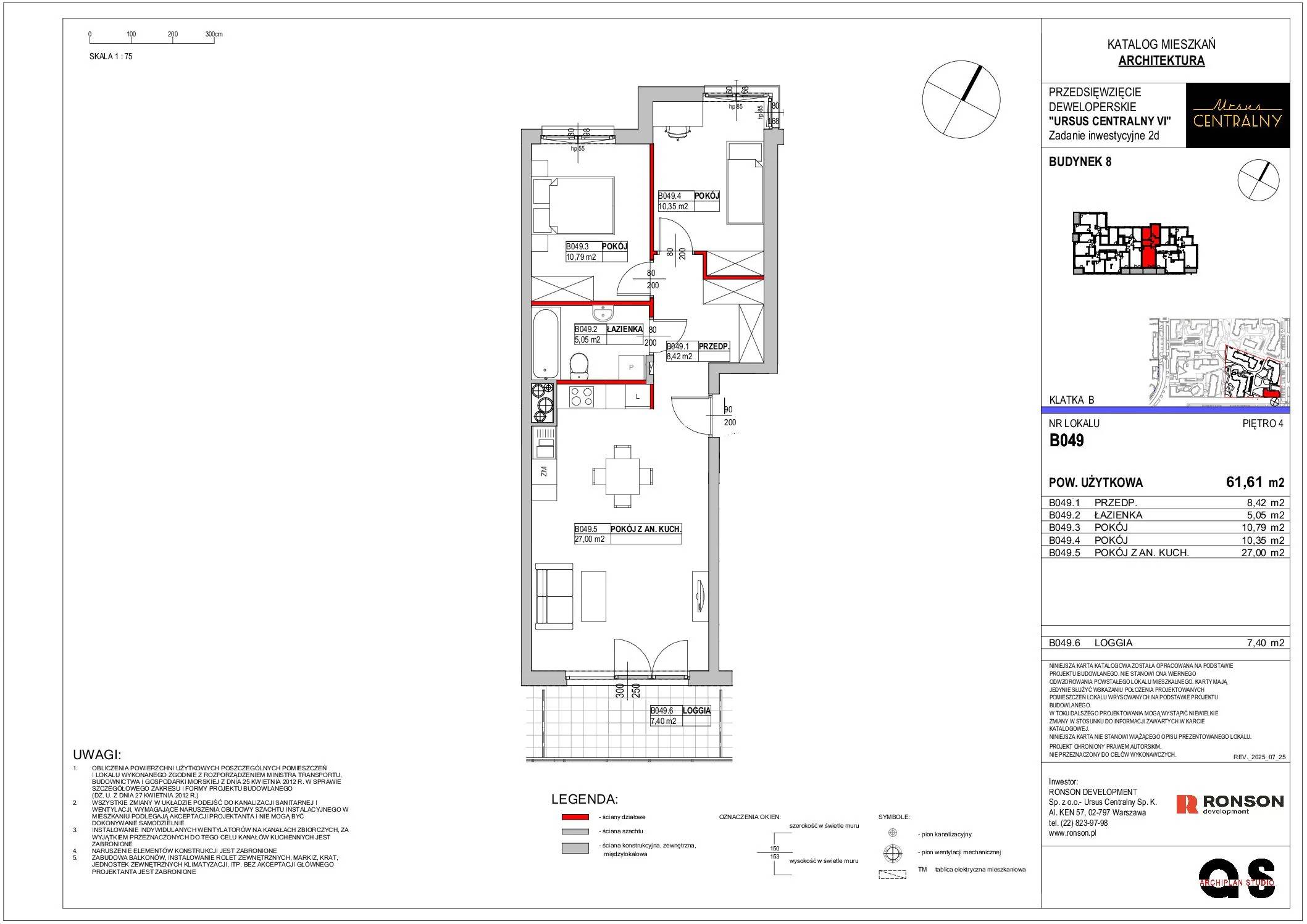 Ursus Centralny – inwestycja Ronson - lokal B049, budynek 8
