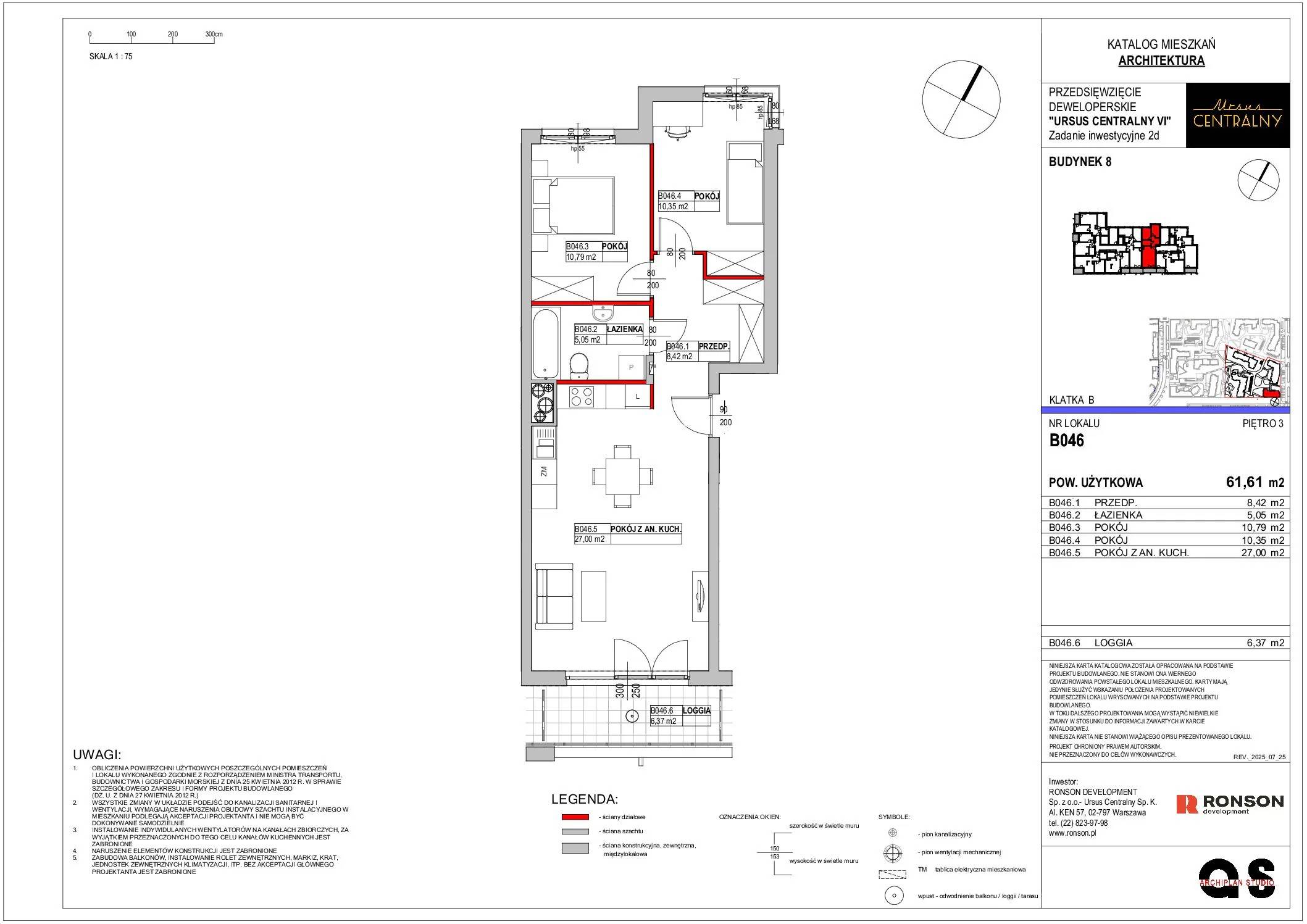 Ursus Centralny – inwestycja Ronson - lokal B046, budynek 8