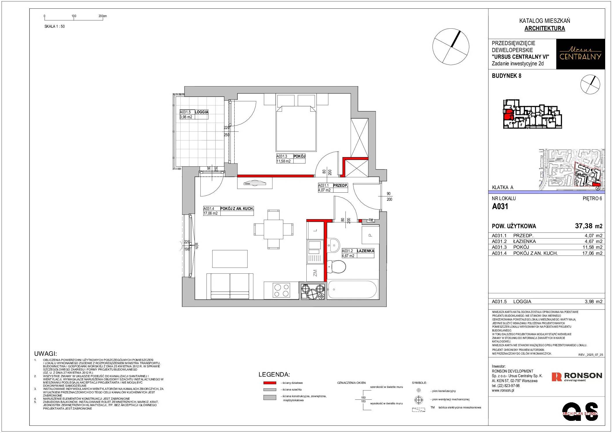 Ursus Centralny – inwestycja Ronson - lokal A031, budynek 8