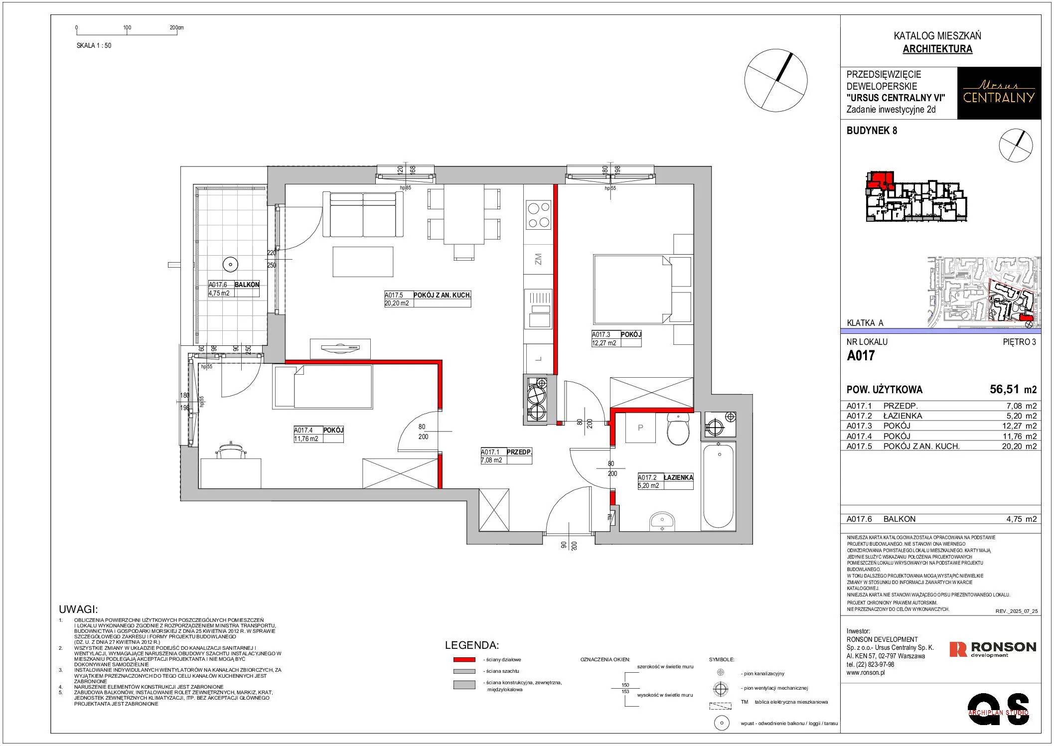 Ursus Centralny – inwestycja Ronson - lokal A017, budynek 8