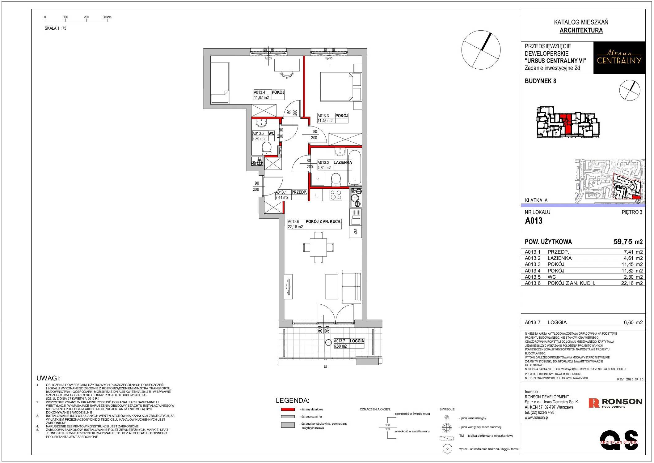 Ursus Centralny – inwestycja Ronson - lokal A013, budynek 8