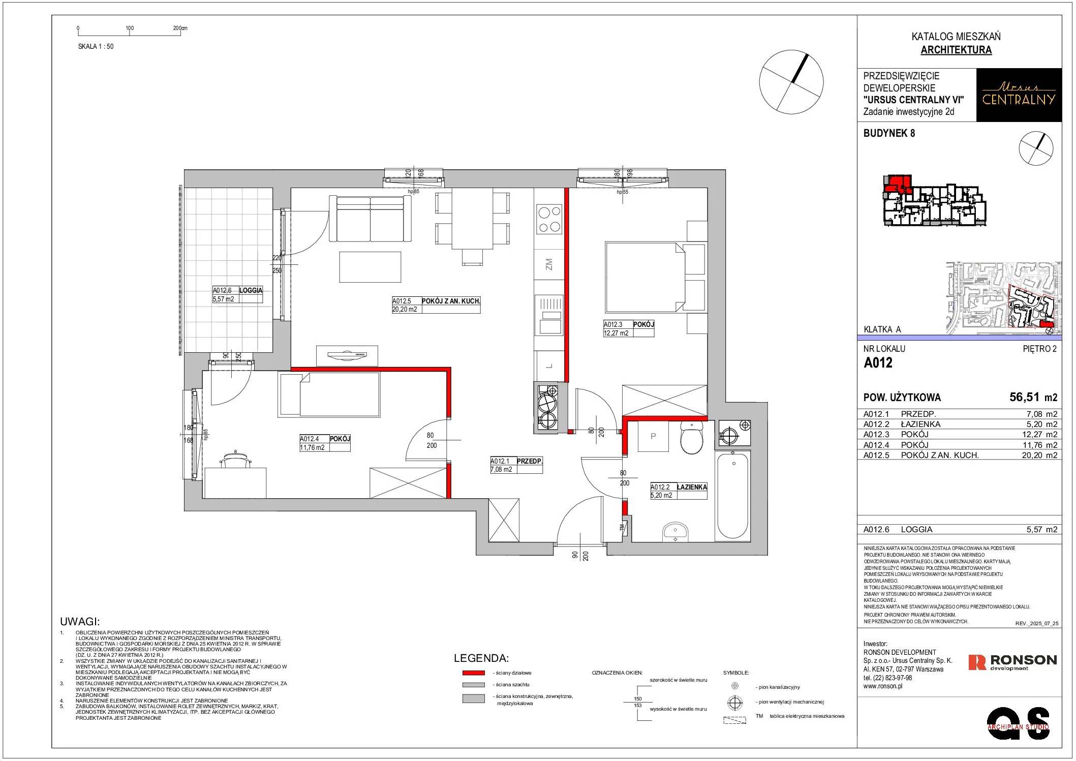 Ursus Centralny – inwestycja Ronson - lokal A012, budynek 8