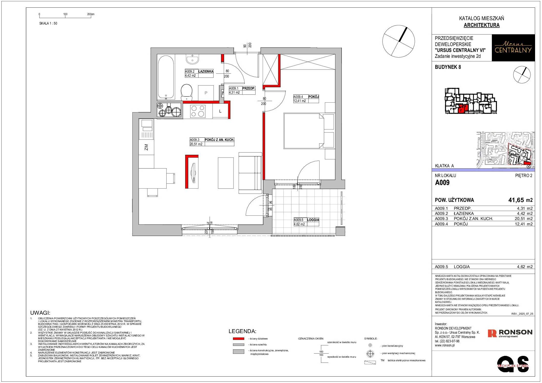 Ursus Centralny – inwestycja Ronson - lokal A009, budynek 8
