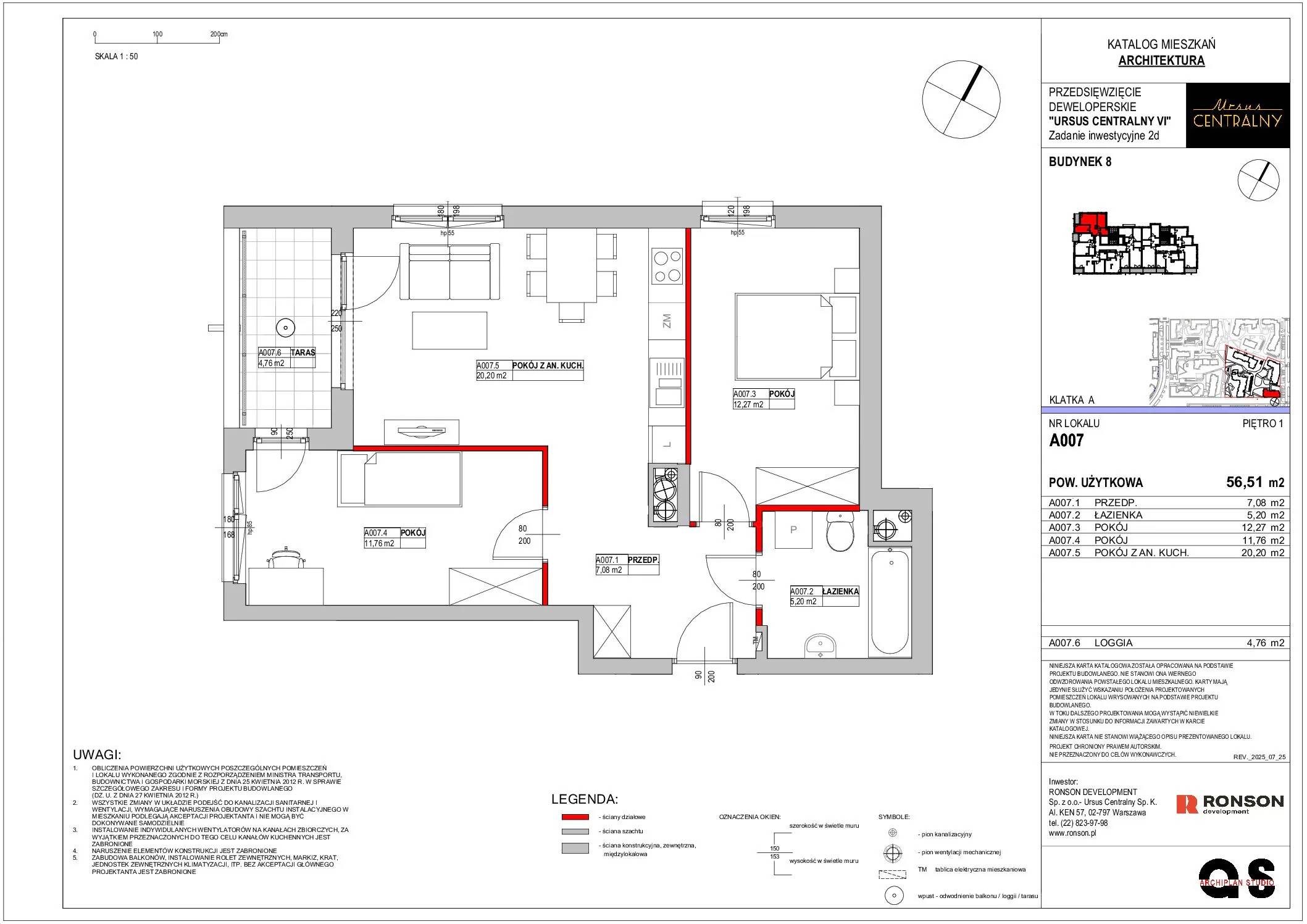 Ursus Centralny – inwestycja Ronson - lokal A007, budynek 8