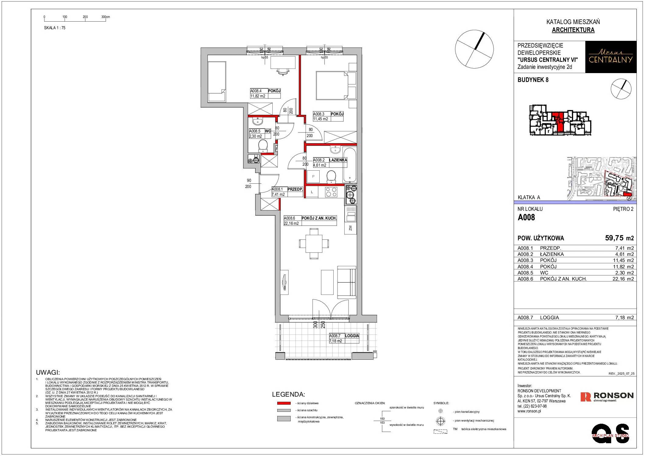 Ursus Centralny – inwestycja Ronson - lokal A008, budynek 8