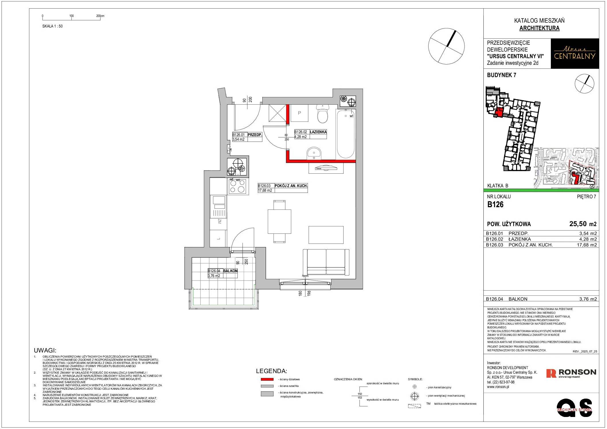 Ursus Centralny – inwestycja Ronson - lokal B126, budynek 7