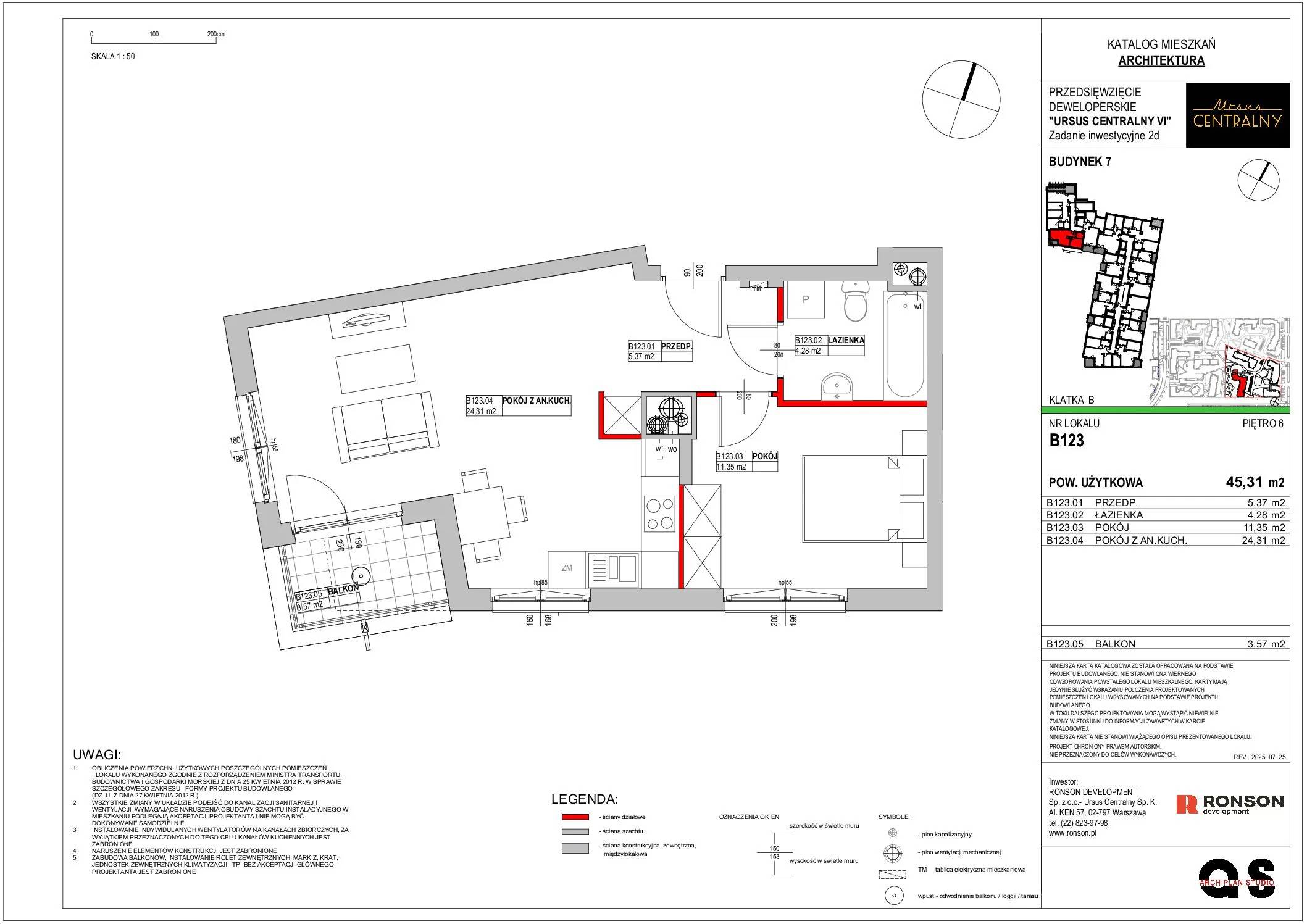 Ursus Centralny – inwestycja Ronson - lokal B123, budynek 7