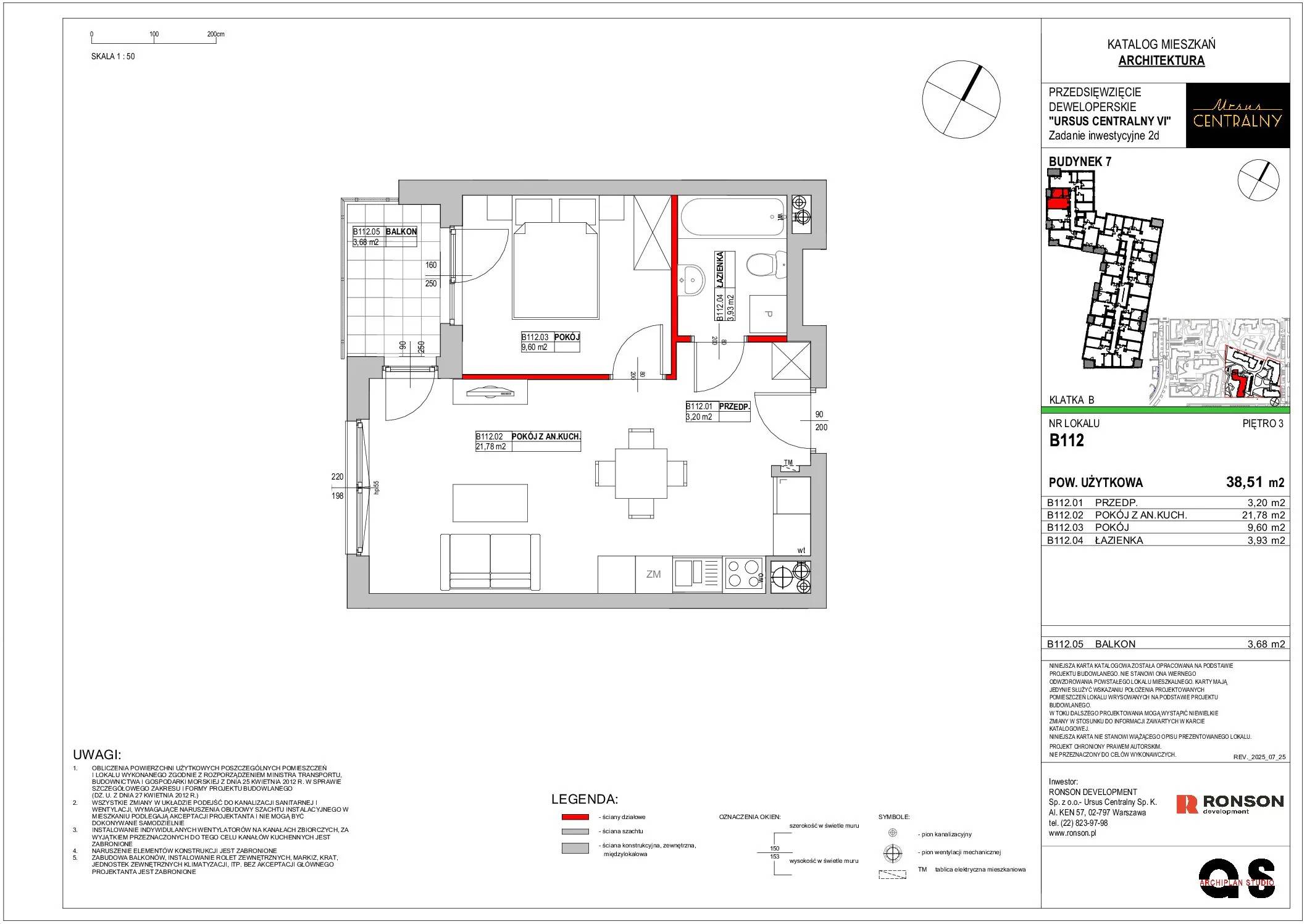 Ursus Centralny – inwestycja Ronson - lokal B112, budynek 7