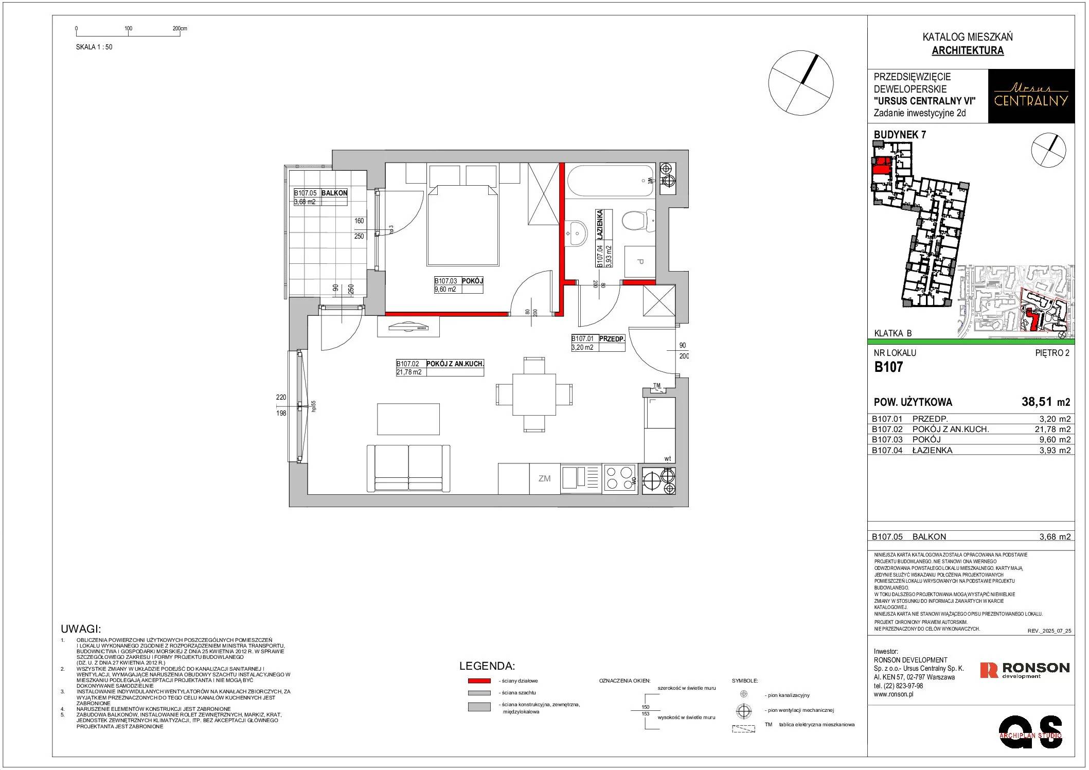 Ursus Centralny – inwestycja Ronson - lokal B107, budynek 7