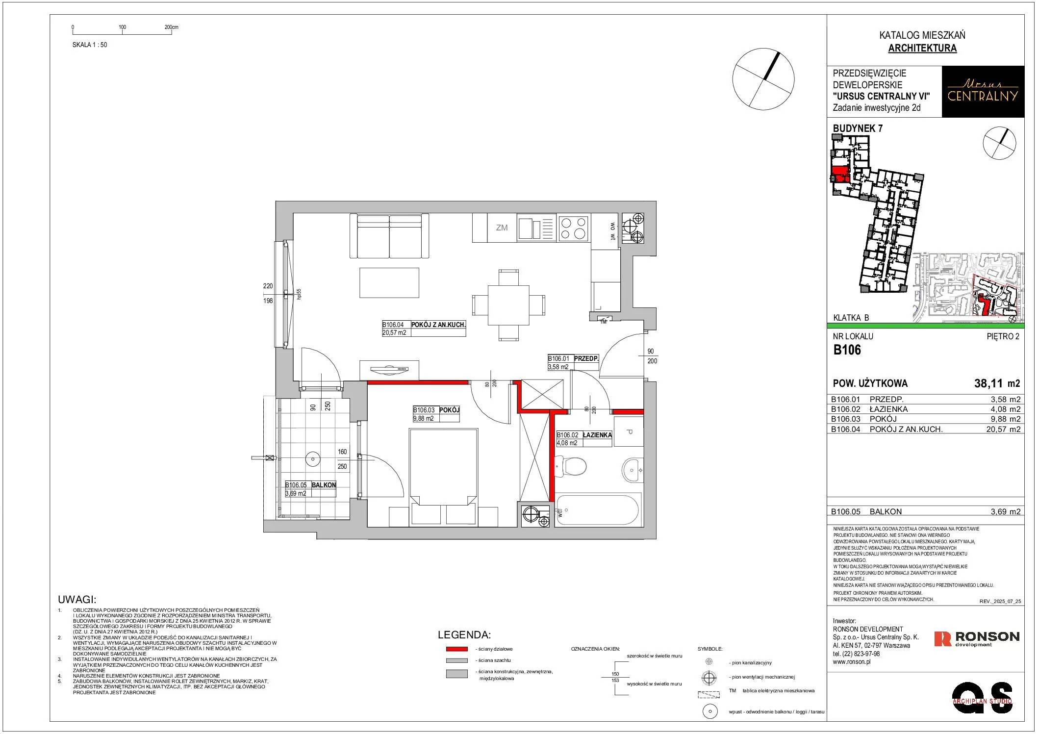 Ursus Centralny – inwestycja Ronson - lokal B106, budynek 7