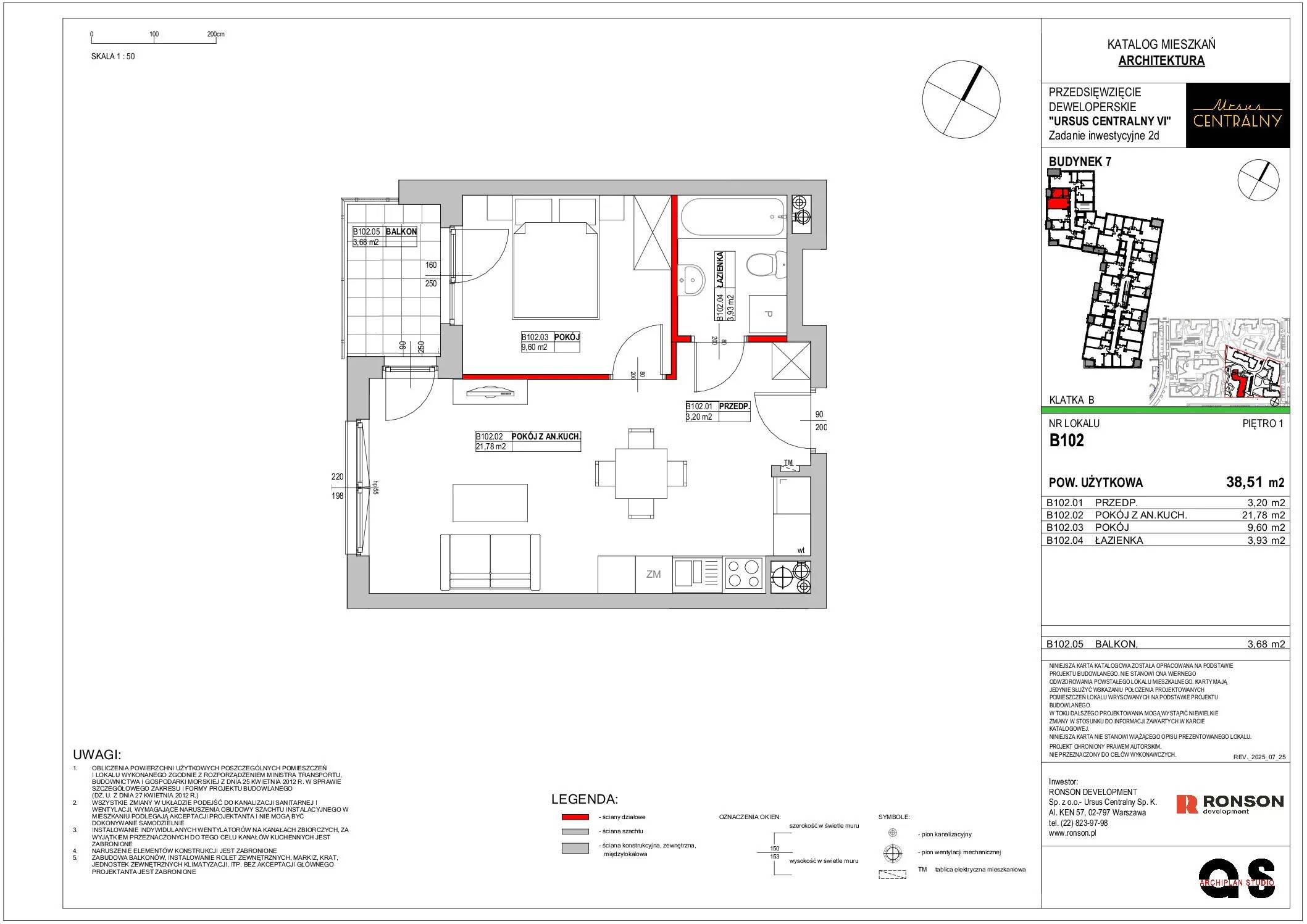 Ursus Centralny – inwestycja Ronson - lokal B102, budynek 7