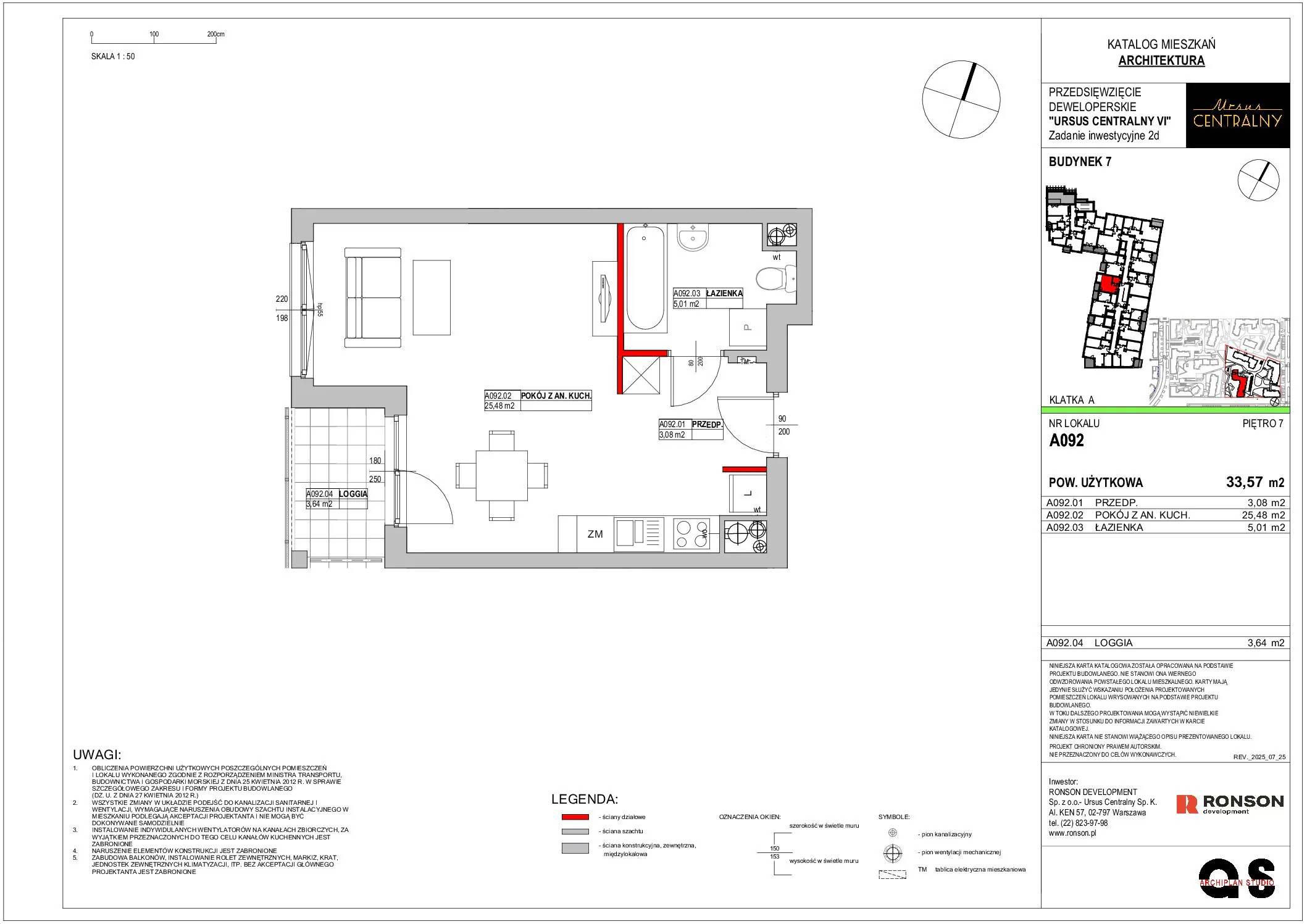 Ursus Centralny – inwestycja Ronson - lokal A092, budynek 7