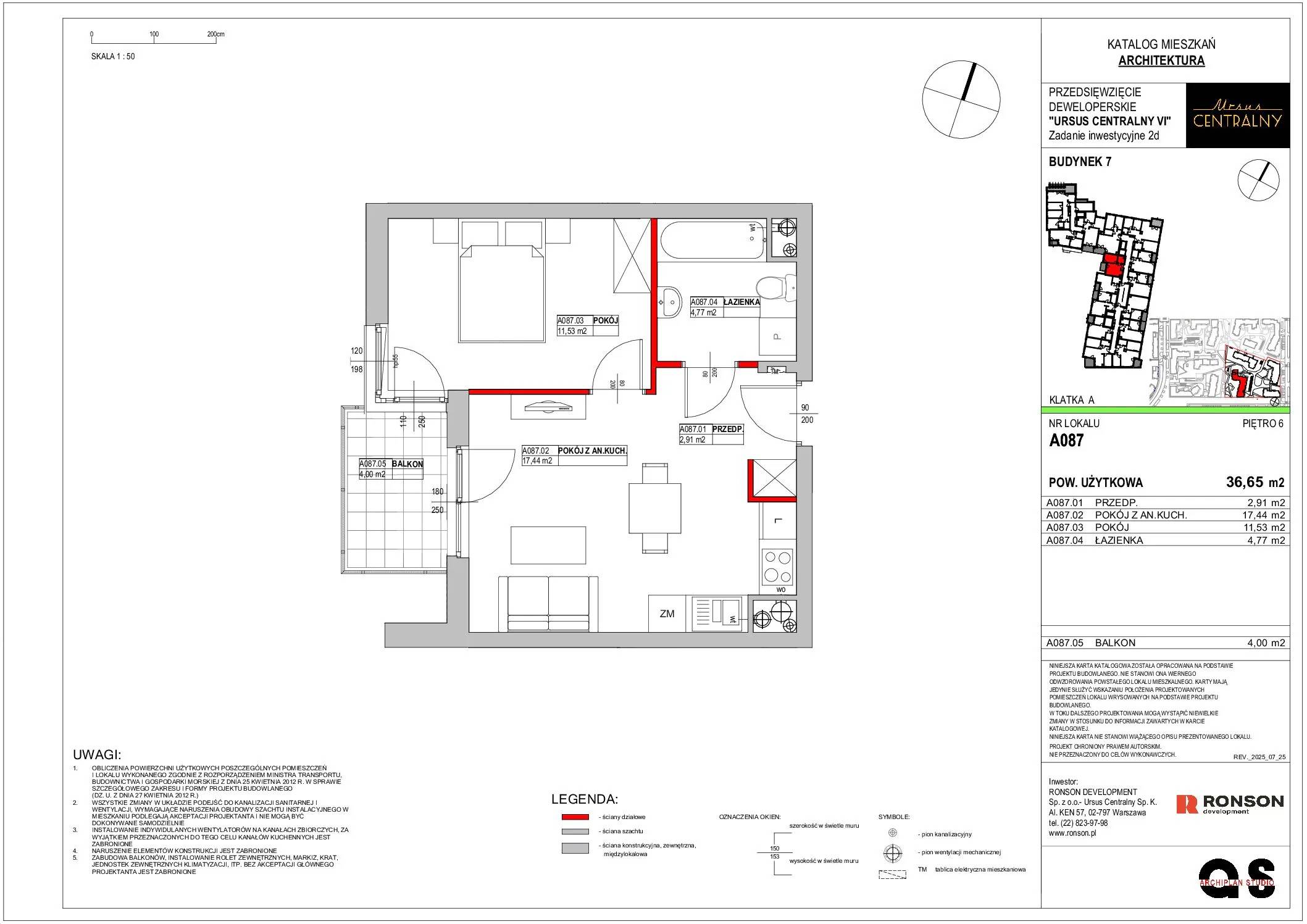 Ursus Centralny – inwestycja Ronson - lokal A087, budynek 7