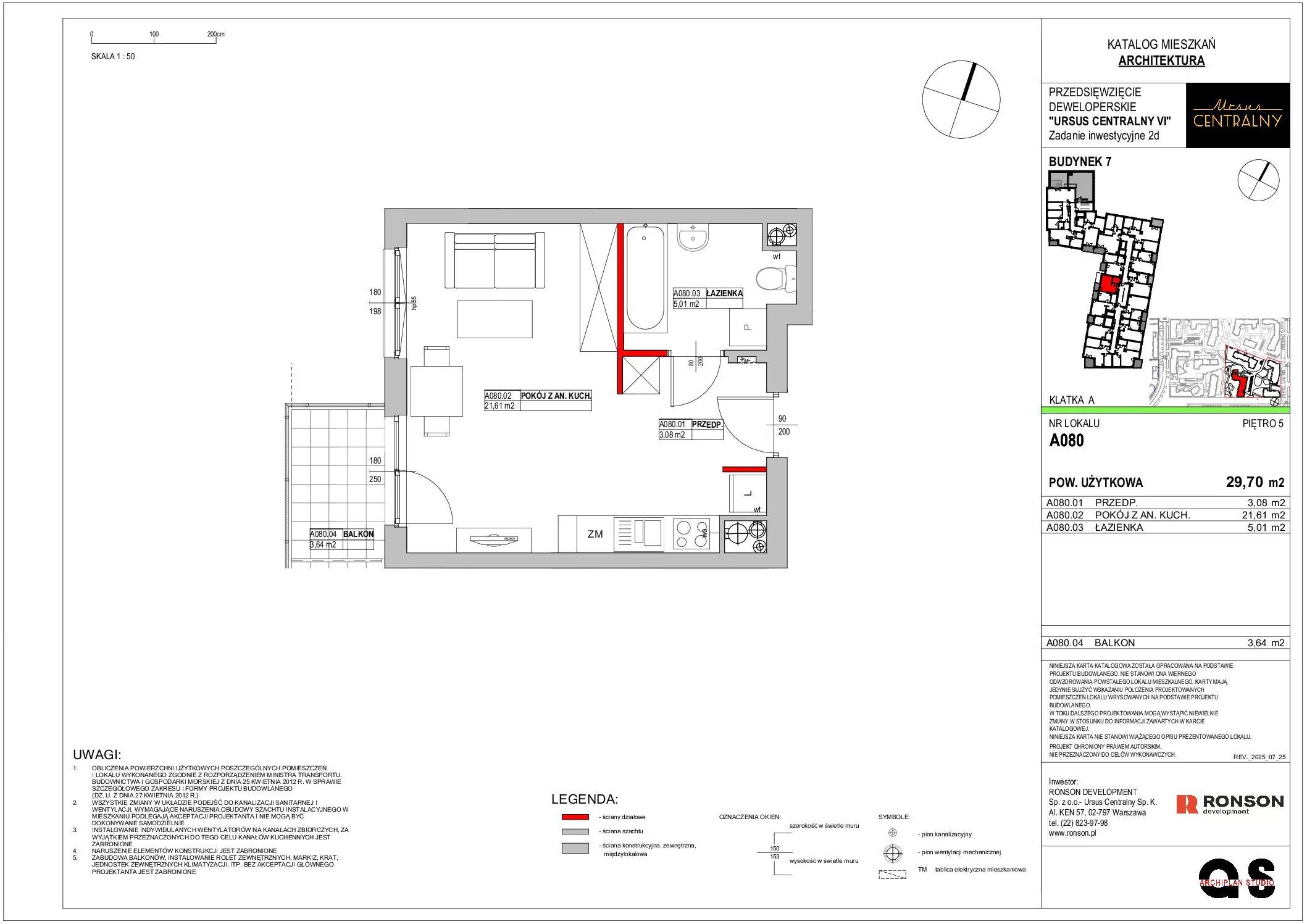 Ursus Centralny – inwestycja Ronson - lokal A080, budynek 7