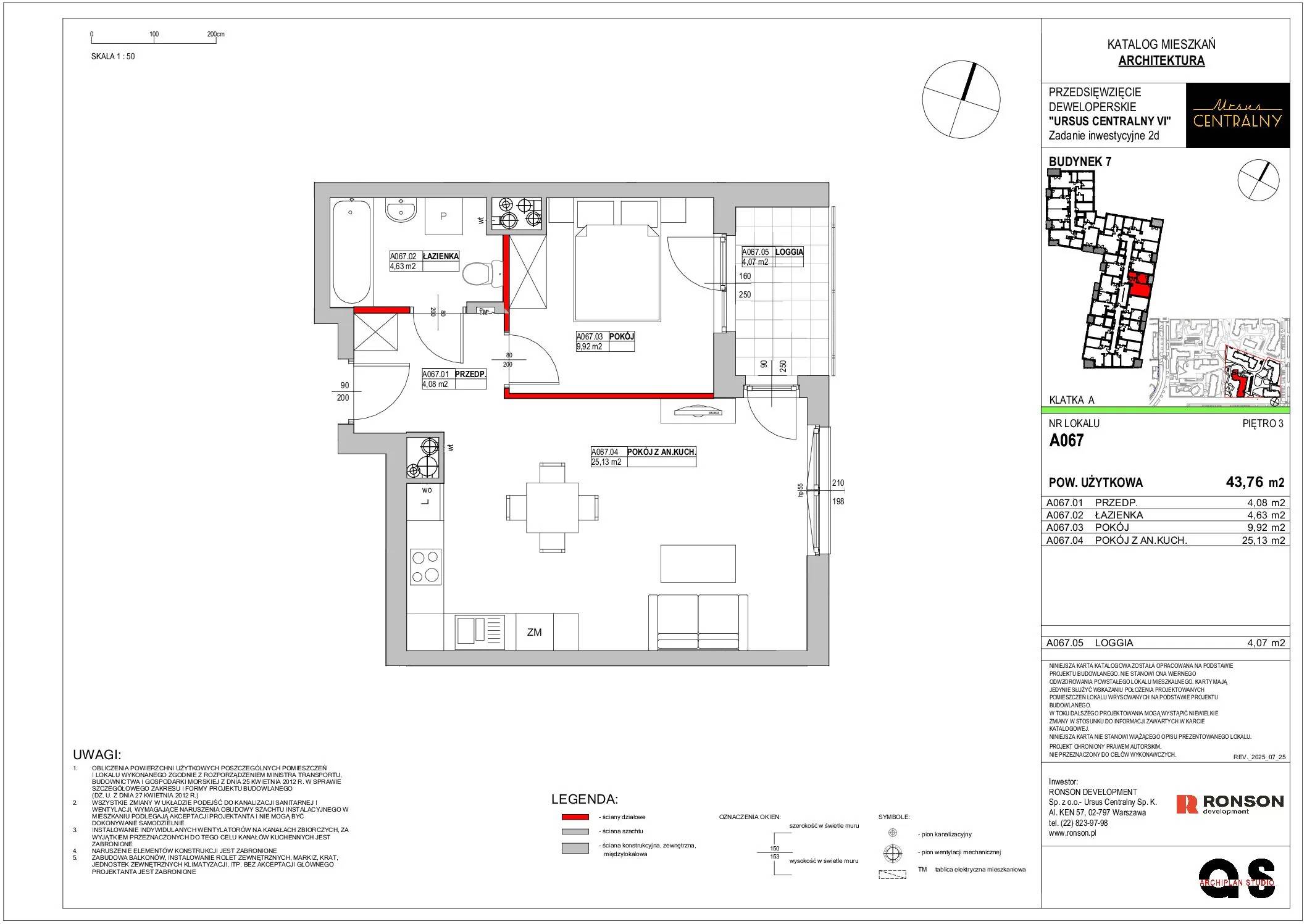 Ursus Centralny – inwestycja Ronson - lokal A067, budynek 7