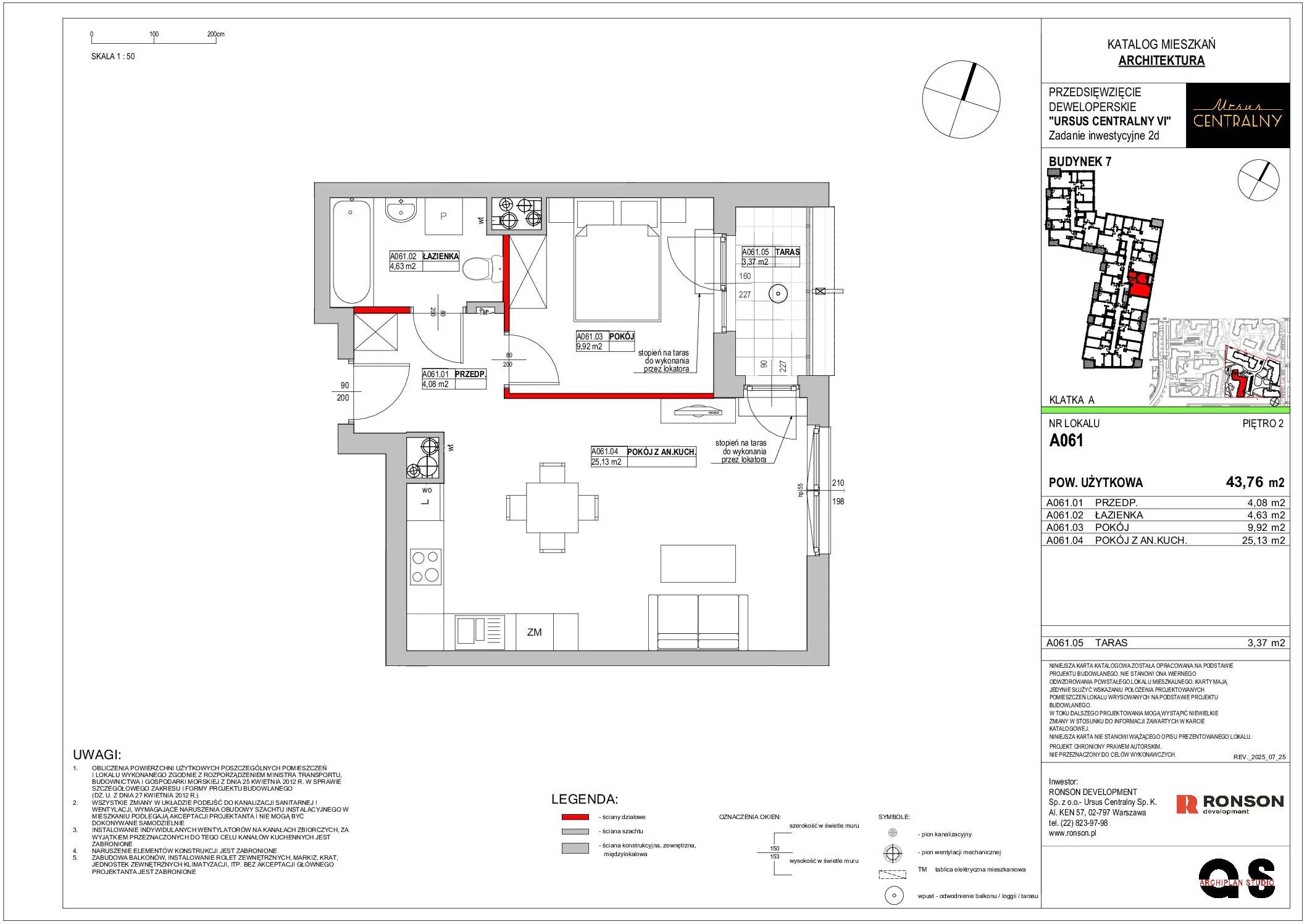 Ursus Centralny – inwestycja Ronson - lokal A061, budynek 7