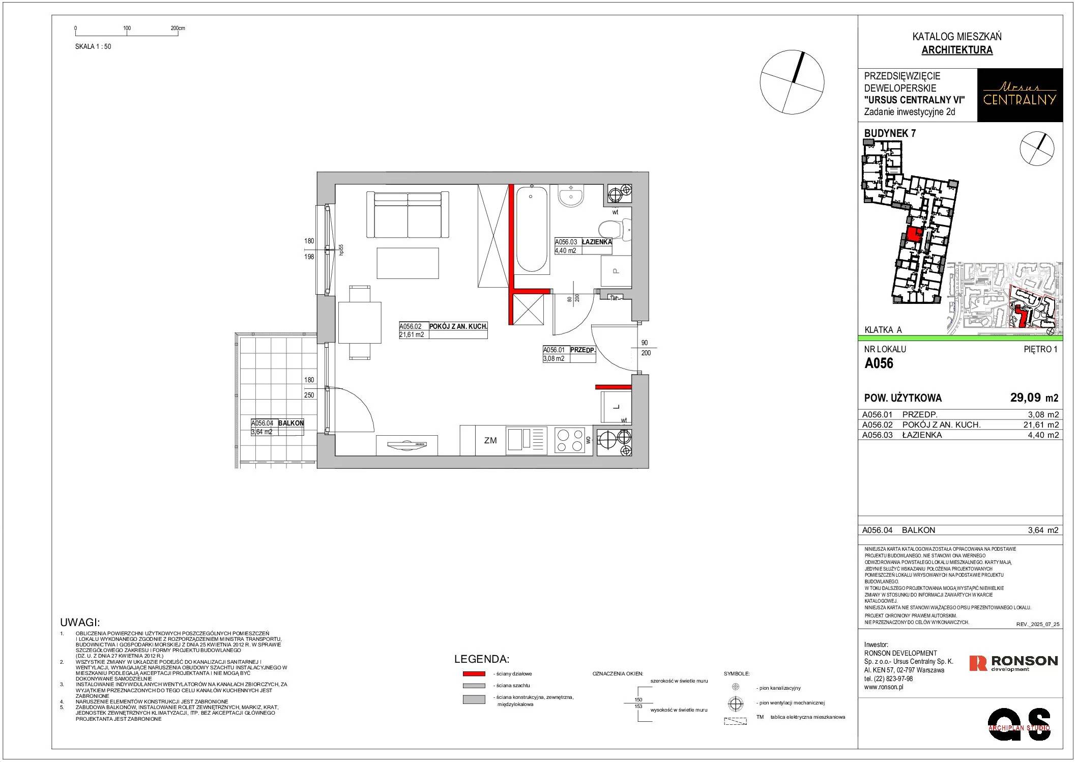 Ursus Centralny – inwestycja Ronson - lokal A056, budynek 7