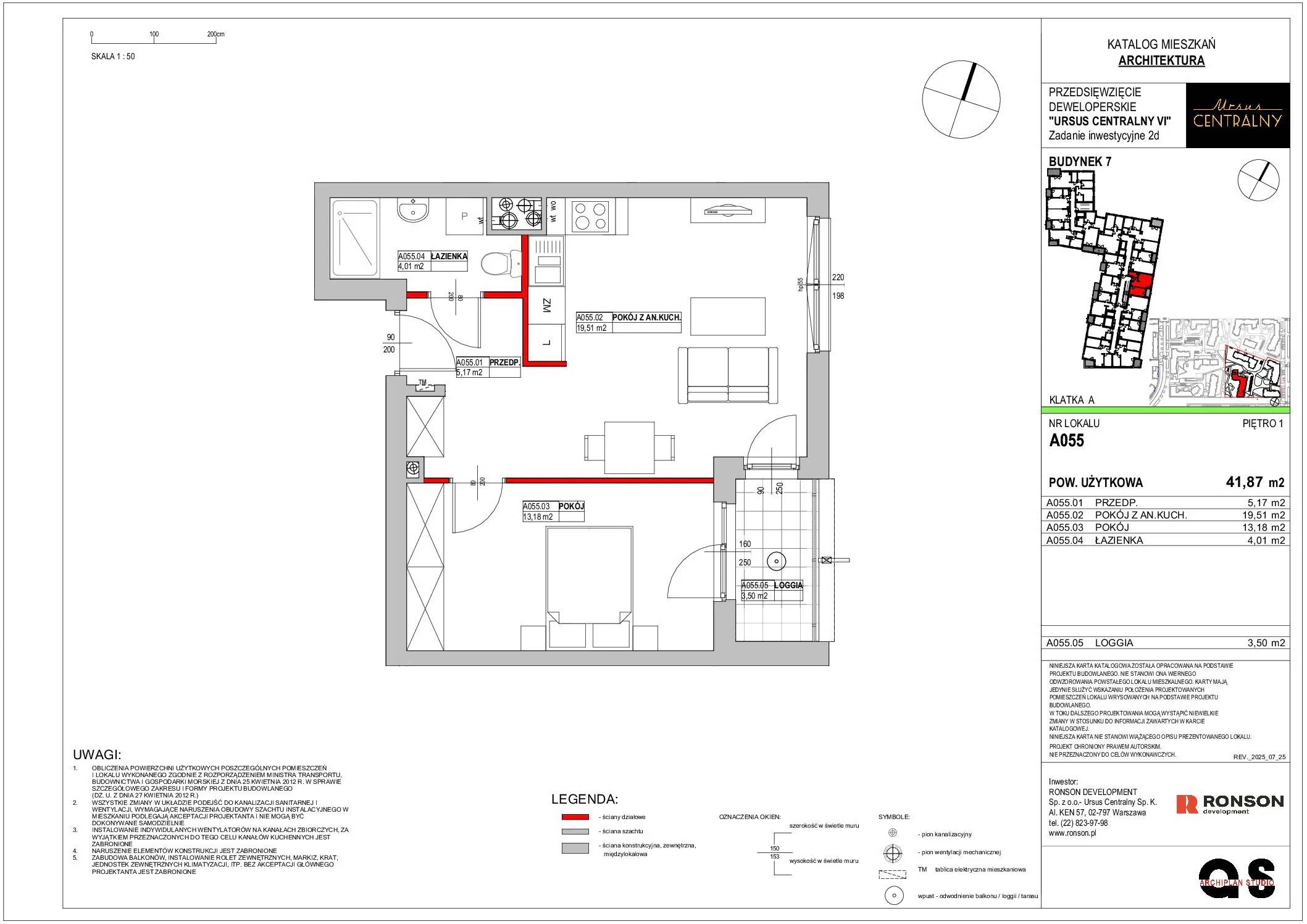 Ursus Centralny – inwestycja Ronson - lokal A055, budynek 7