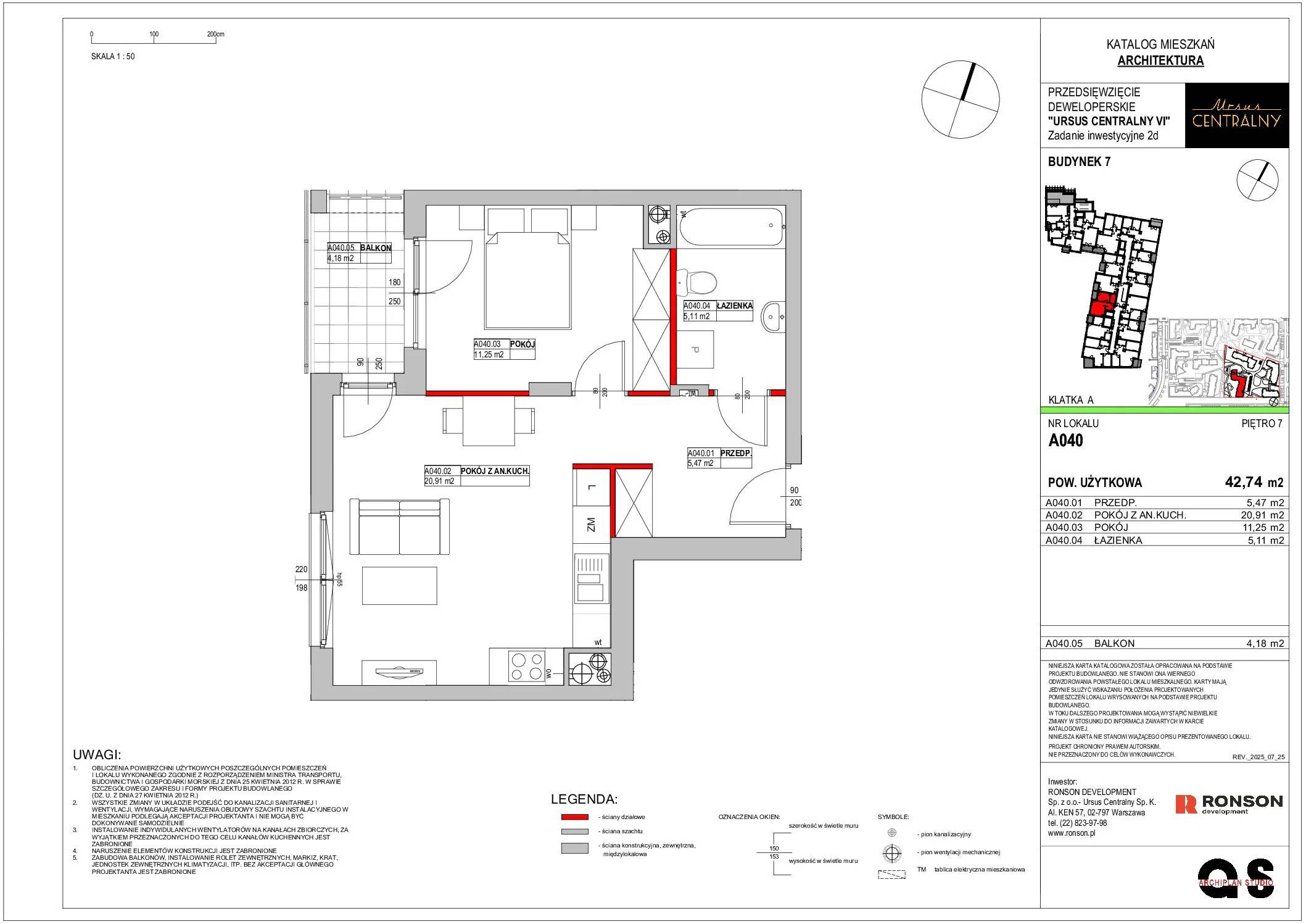 Ursus Centralny – inwestycja Ronson - lokal A040, budynek 7