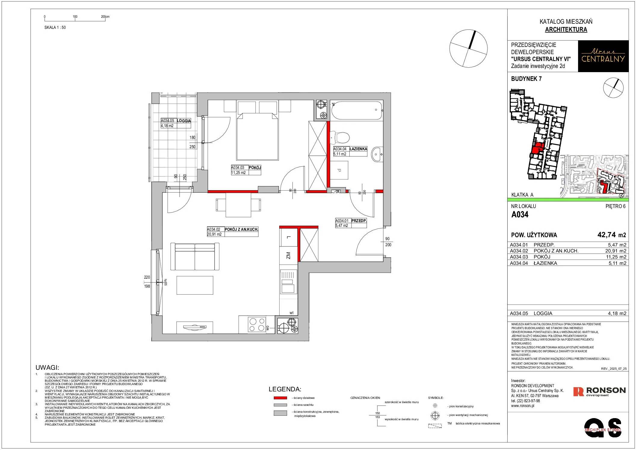 Ursus Centralny – inwestycja Ronson - lokal A034, budynek 7