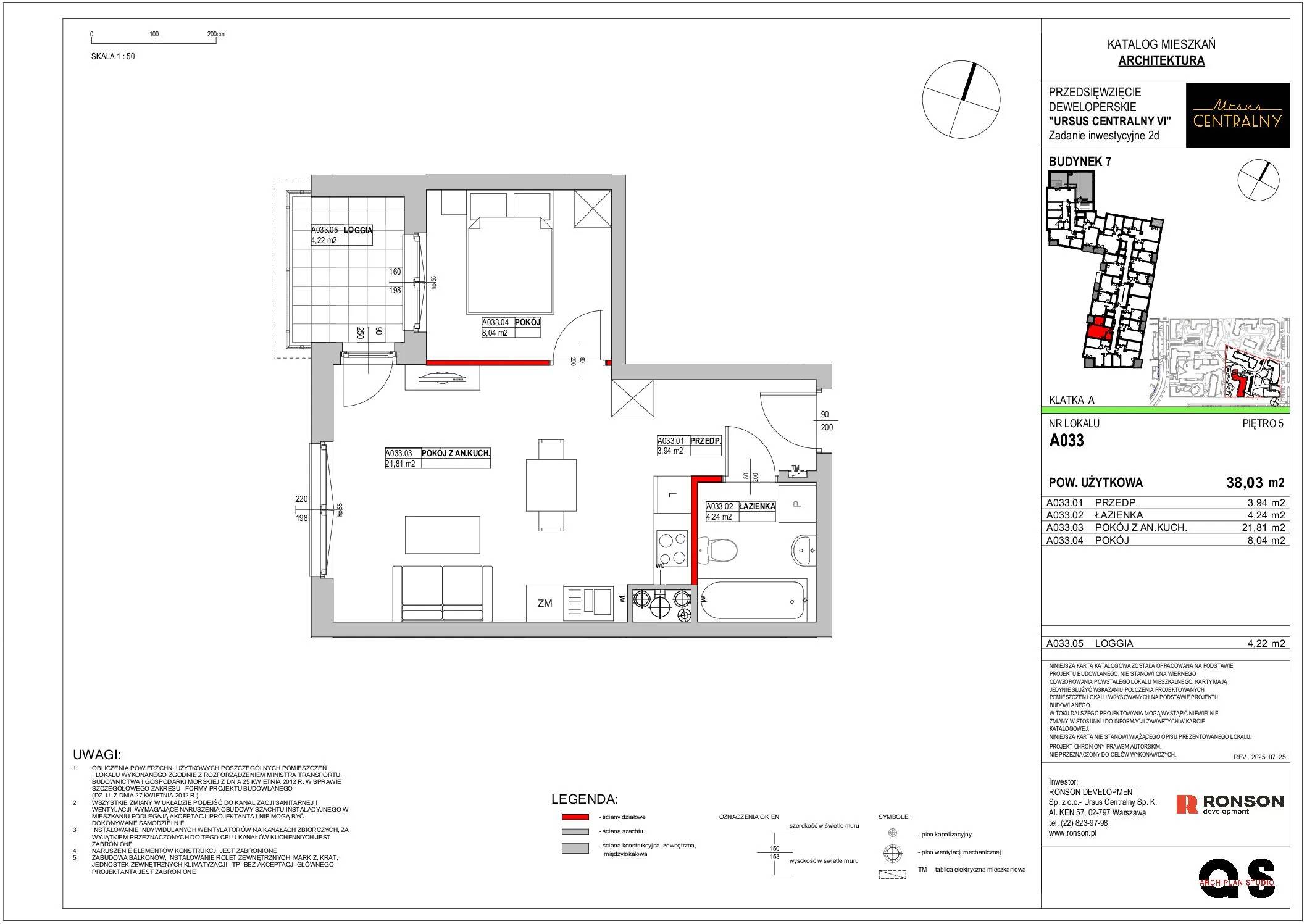 Ursus Centralny – inwestycja Ronson - lokal A033, budynek 7