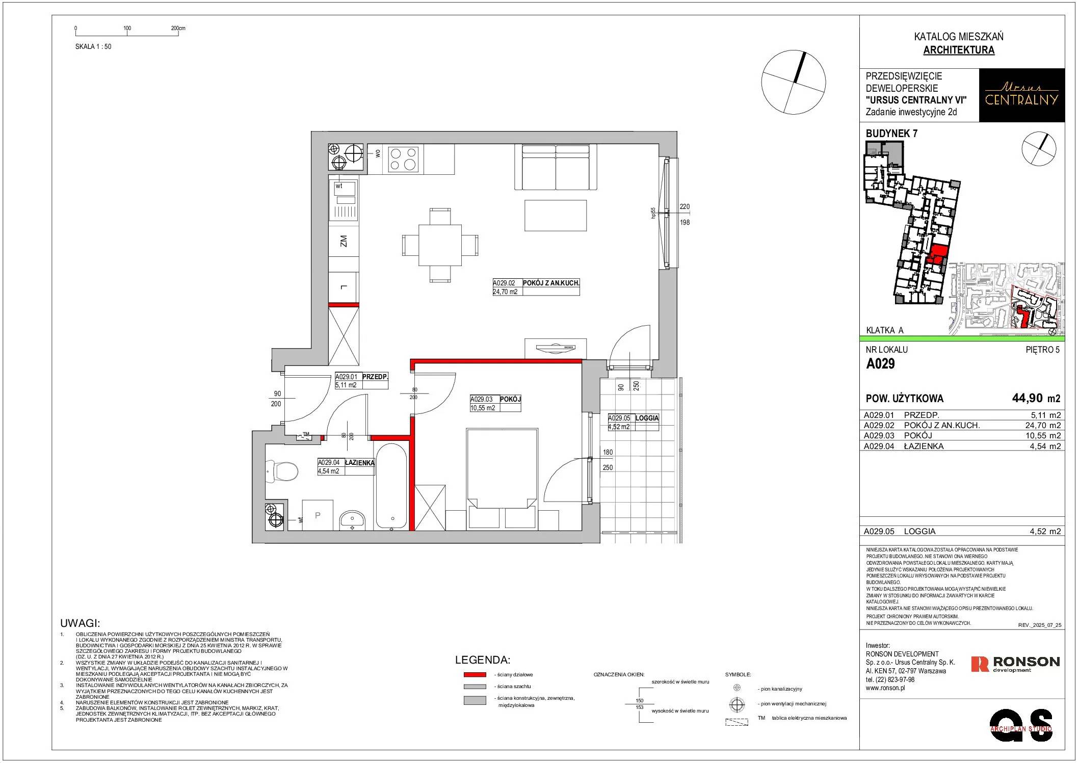 Ursus Centralny – inwestycja Ronson - lokal A029, budynek 7
