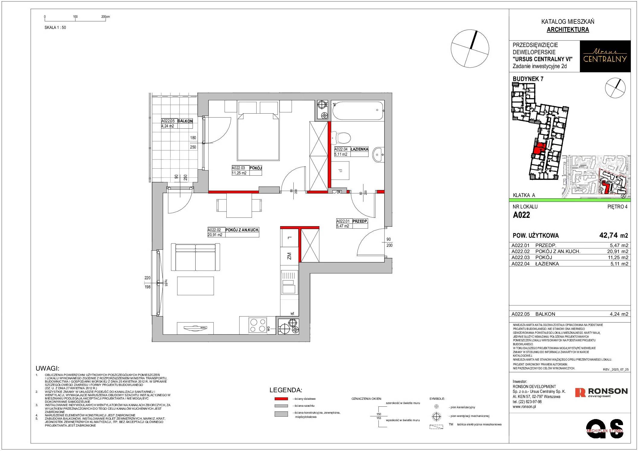 Ursus Centralny – inwestycja Ronson - lokal A022, budynek 7