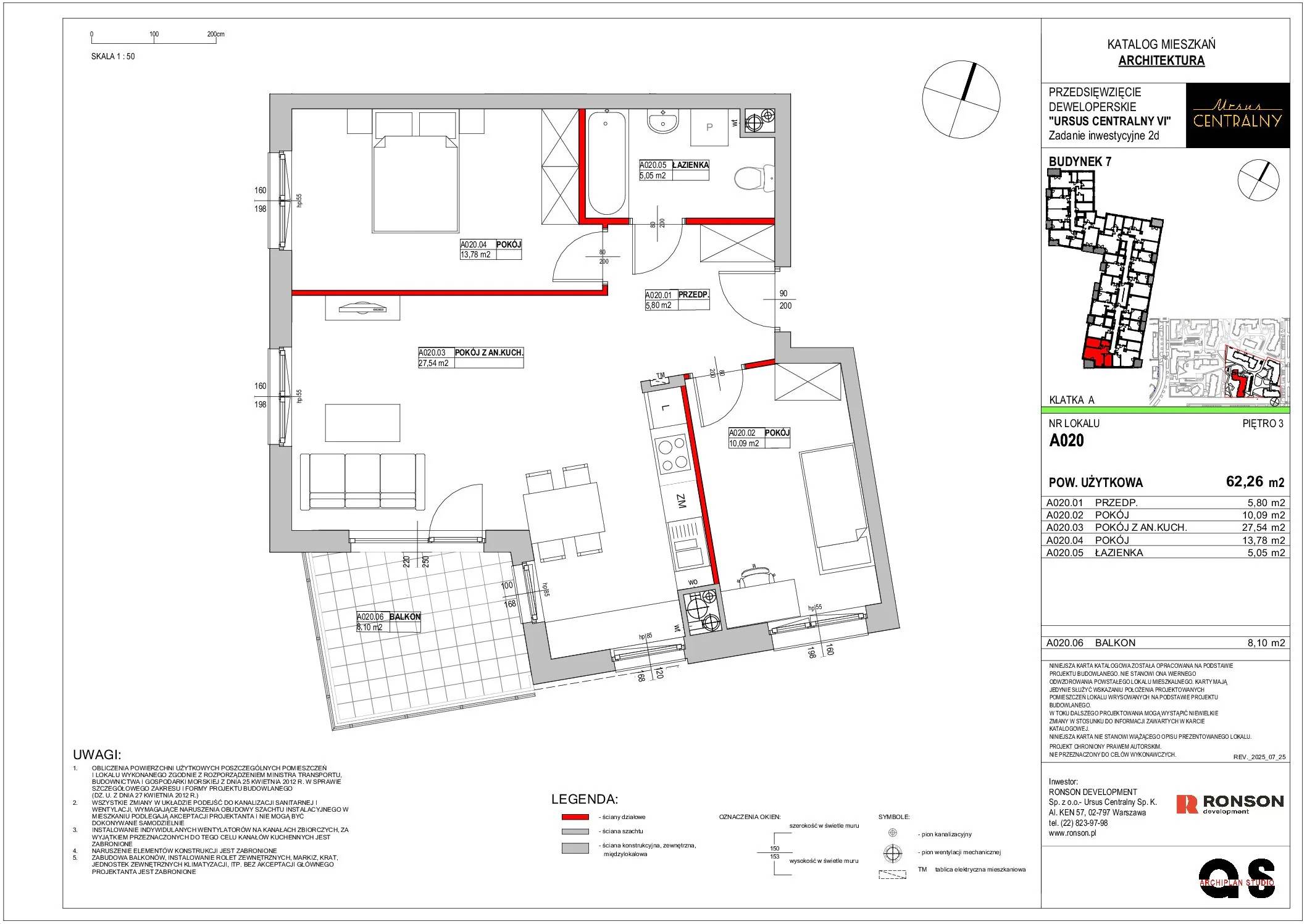 Ursus Centralny – inwestycja Ronson - lokal A020, budynek 7