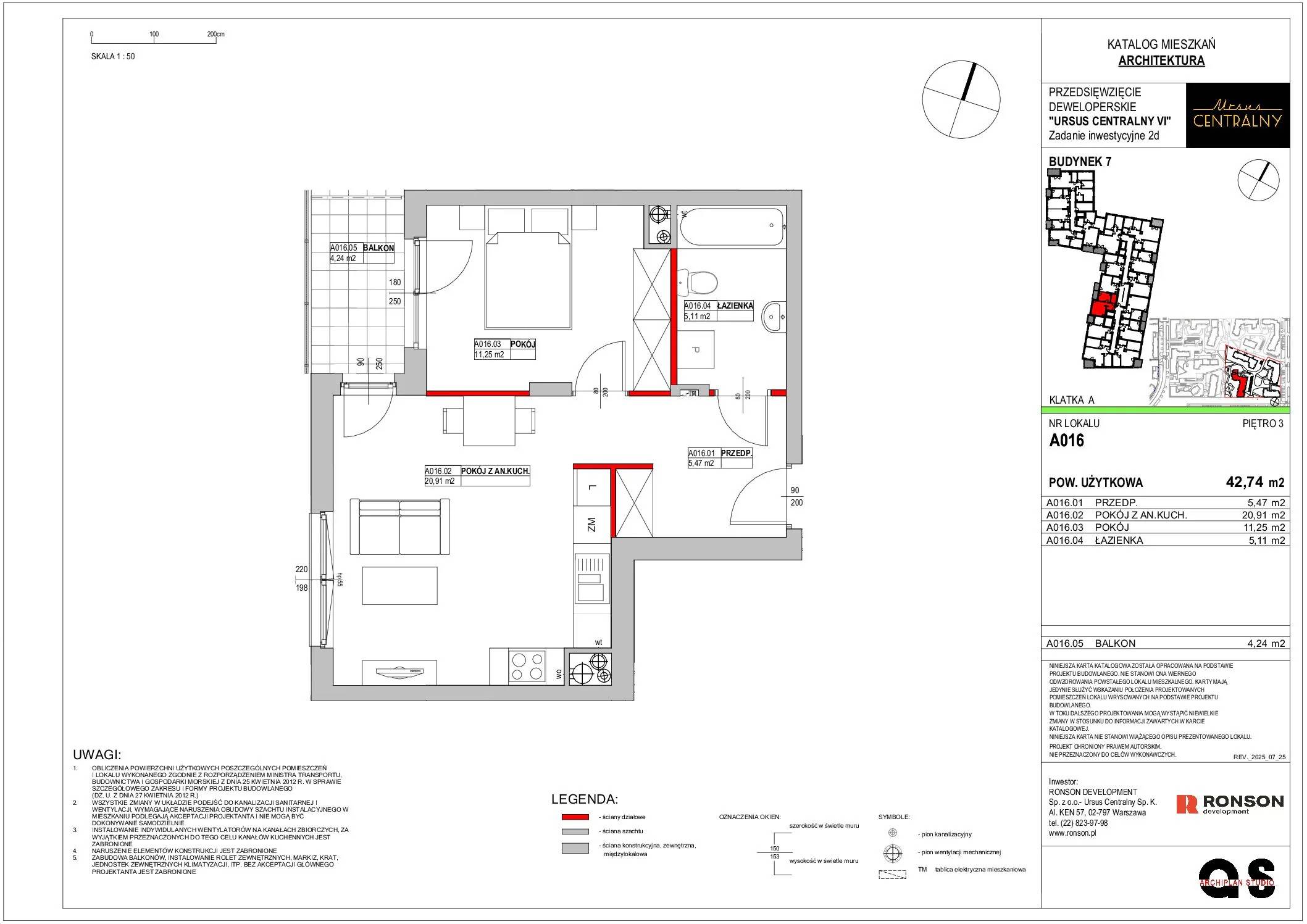 Ursus Centralny – inwestycja Ronson - lokal A016, budynek 7