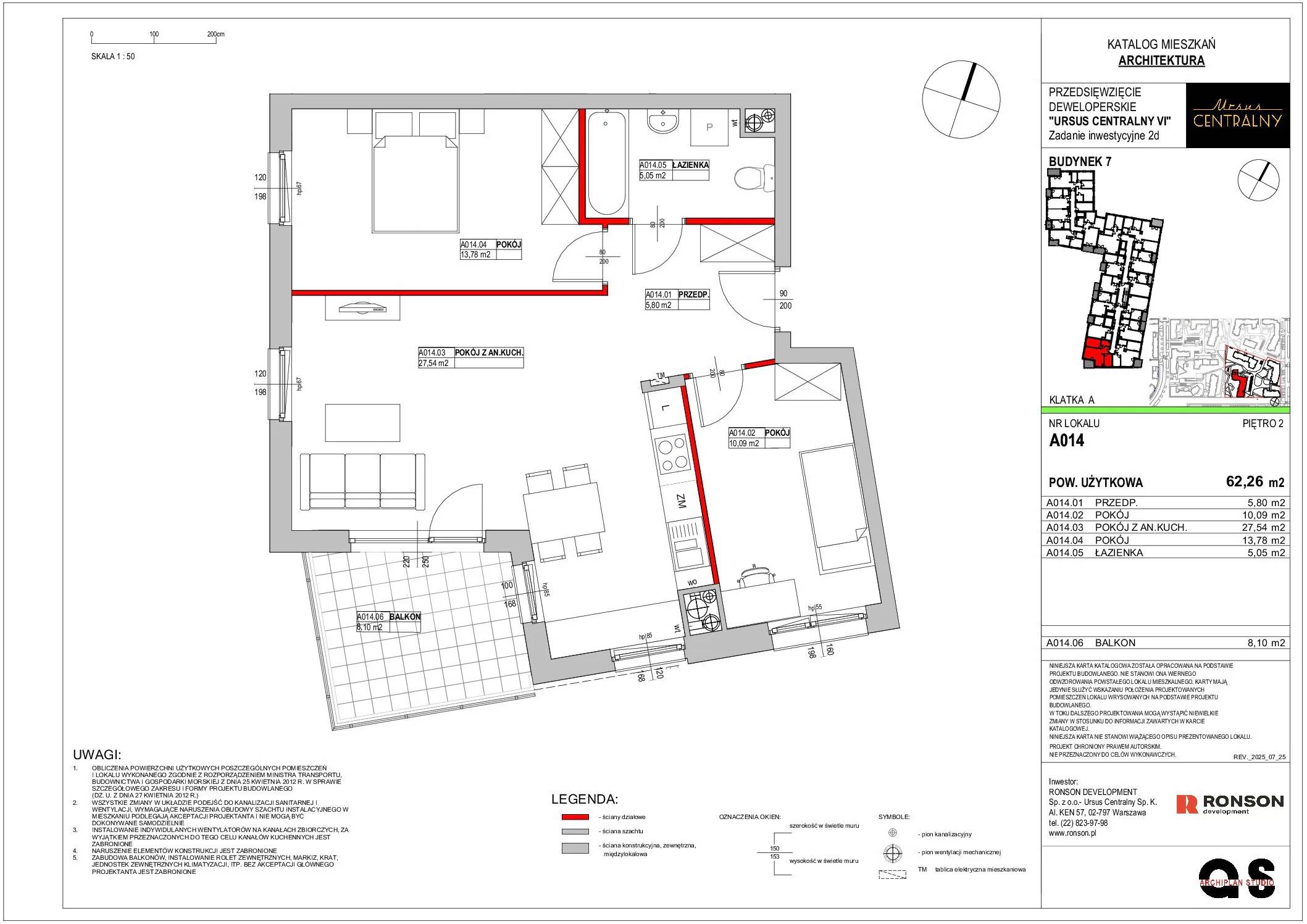Ursus Centralny – inwestycja Ronson - lokal A014, budynek 7