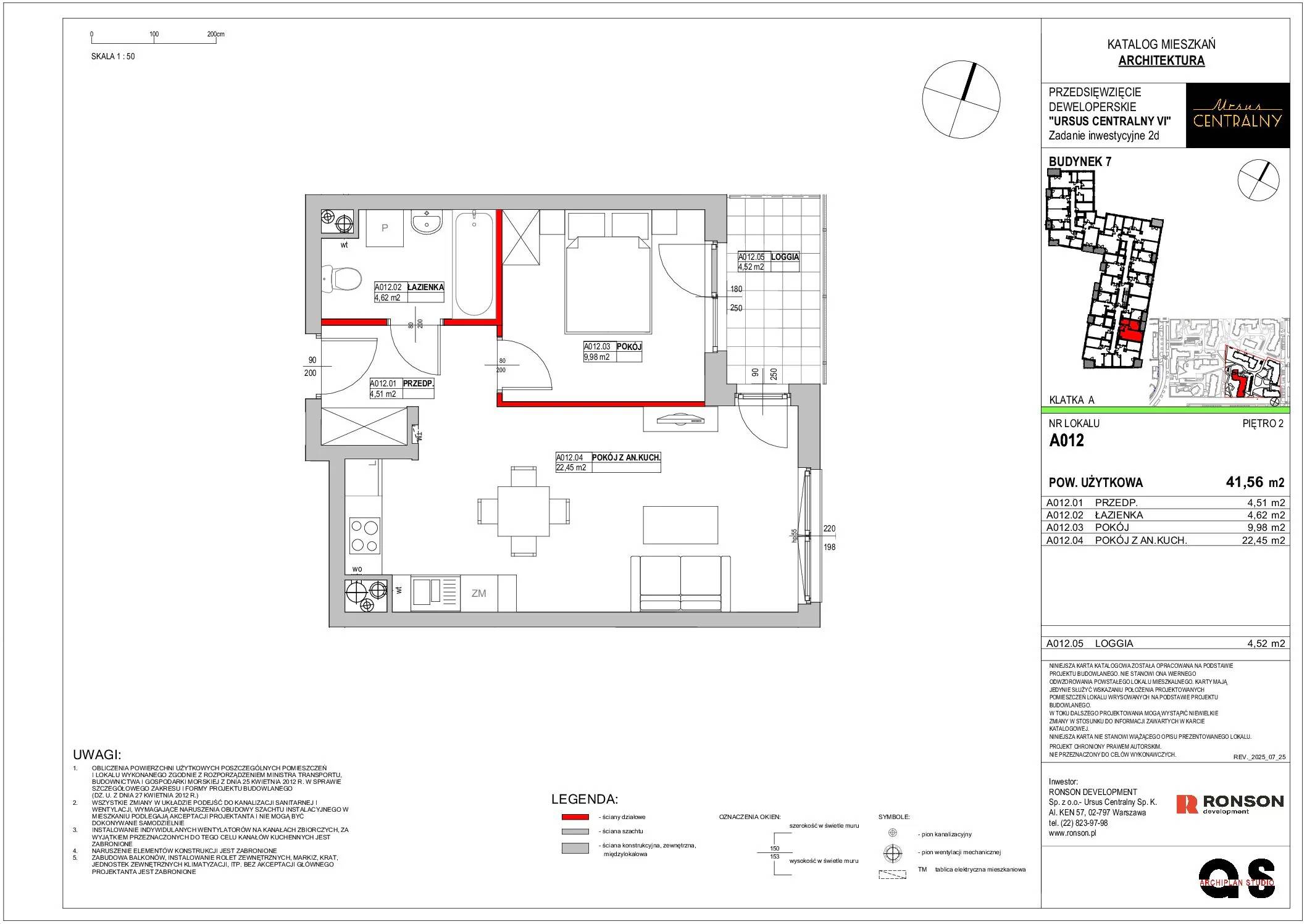 Ursus Centralny – inwestycja Ronson - lokal A012, budynek 7