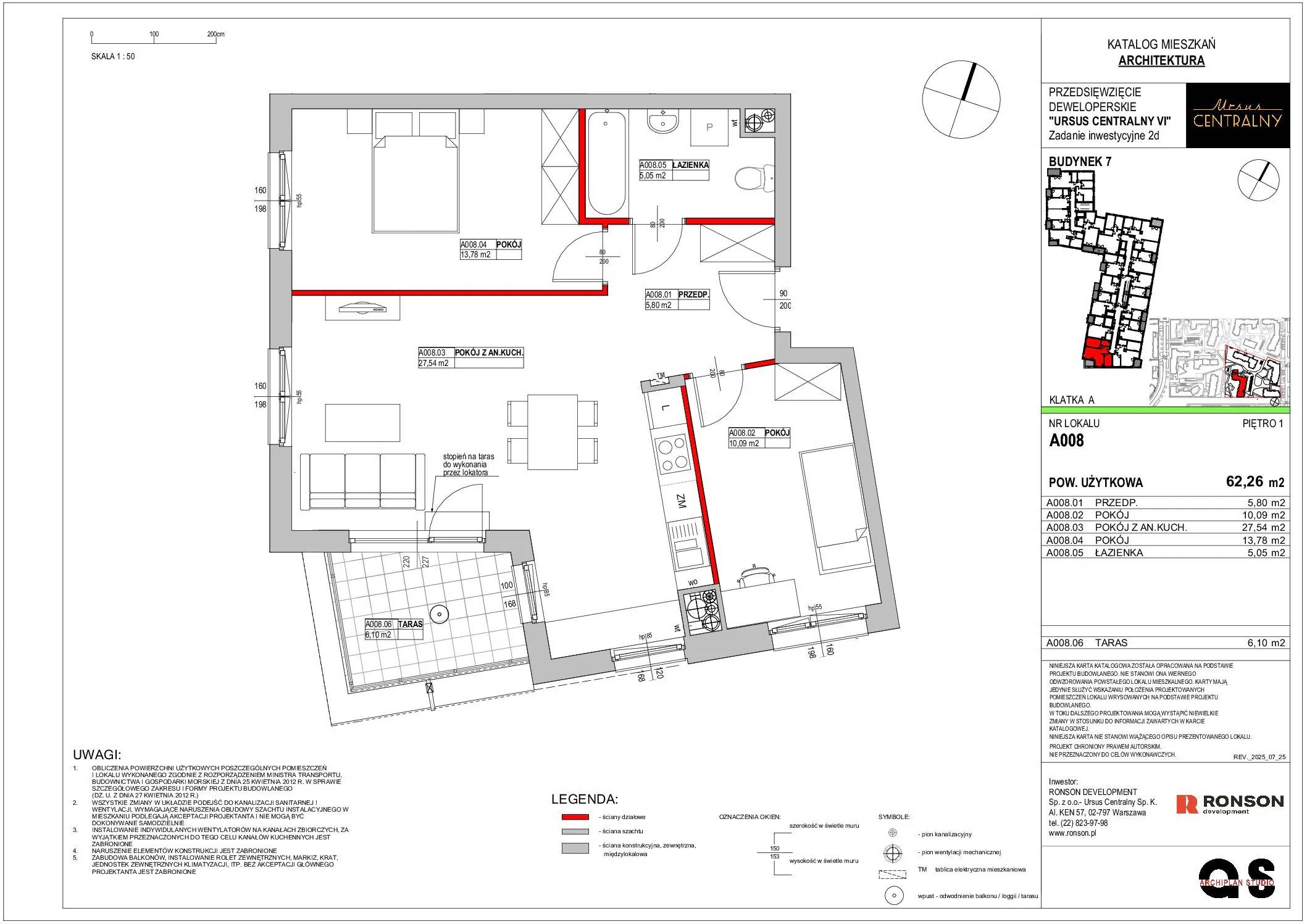 Ursus Centralny – inwestycja Ronson - lokal A008, budynek 7