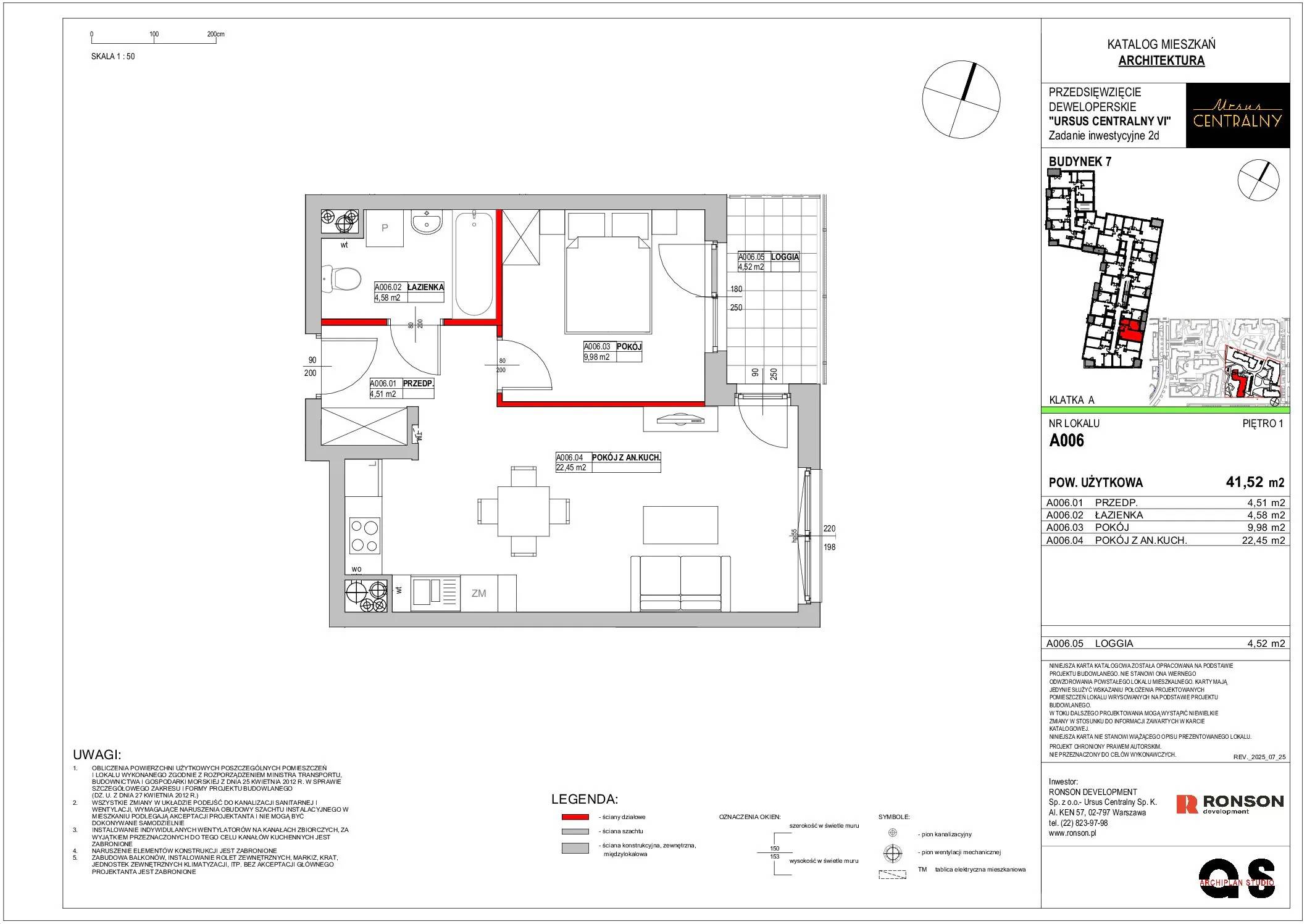 Ursus Centralny – inwestycja Ronson - lokal A006, budynek 7