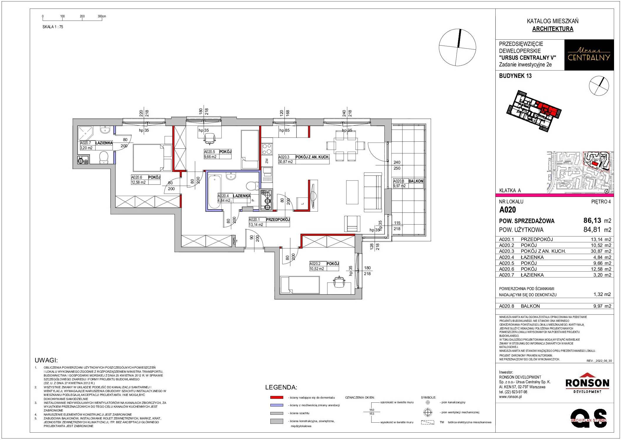 Ursus Centralny – inwestycja Ronson - lokal A020, budynek 13
