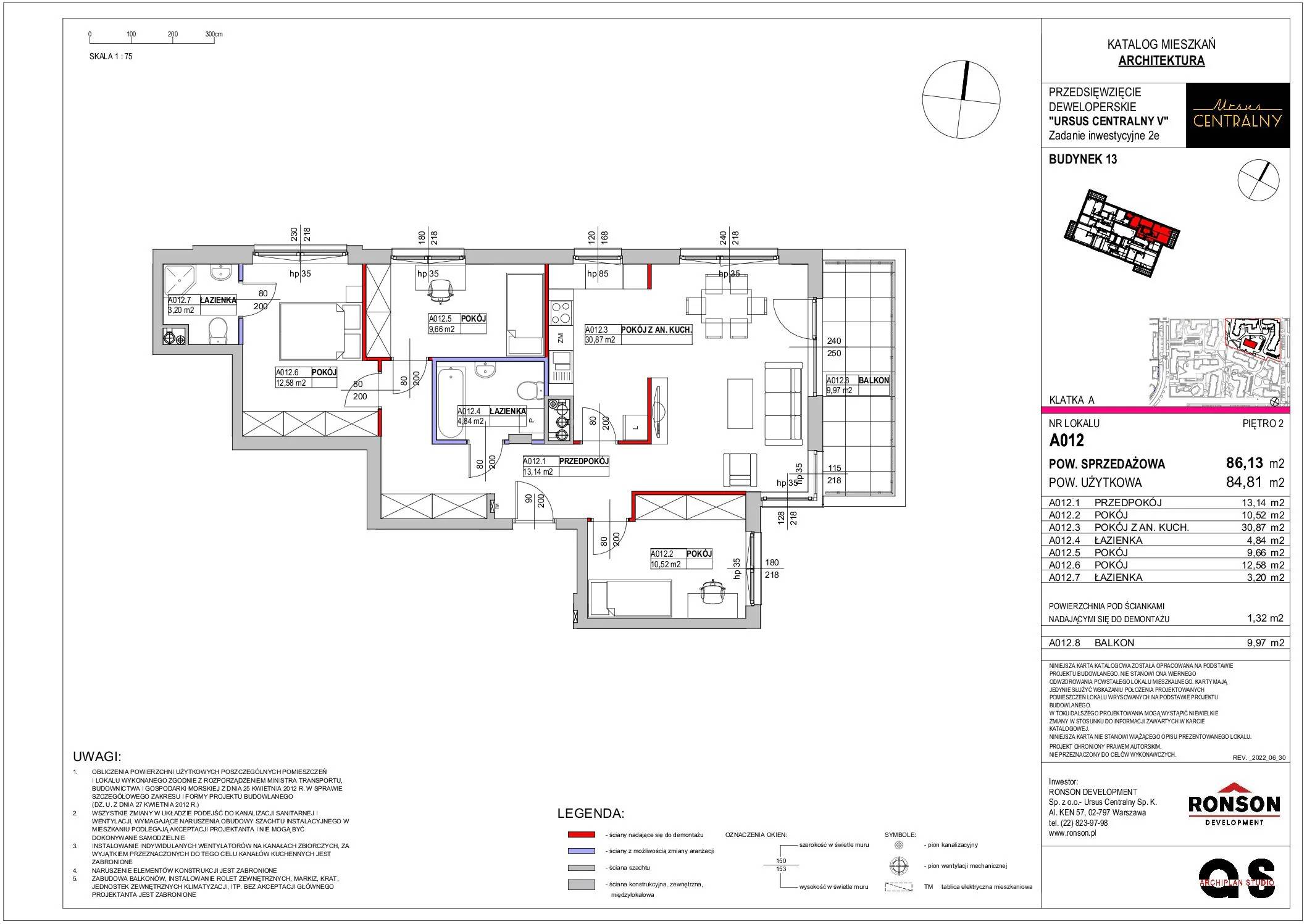 Ursus Centralny – inwestycja Ronson - lokal A012, budynek 13