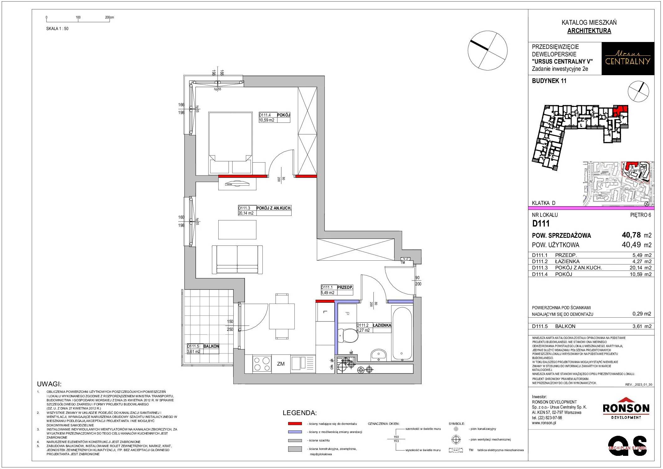 Ursus Centralny – inwestycja Ronson - lokal D111, budynek 11