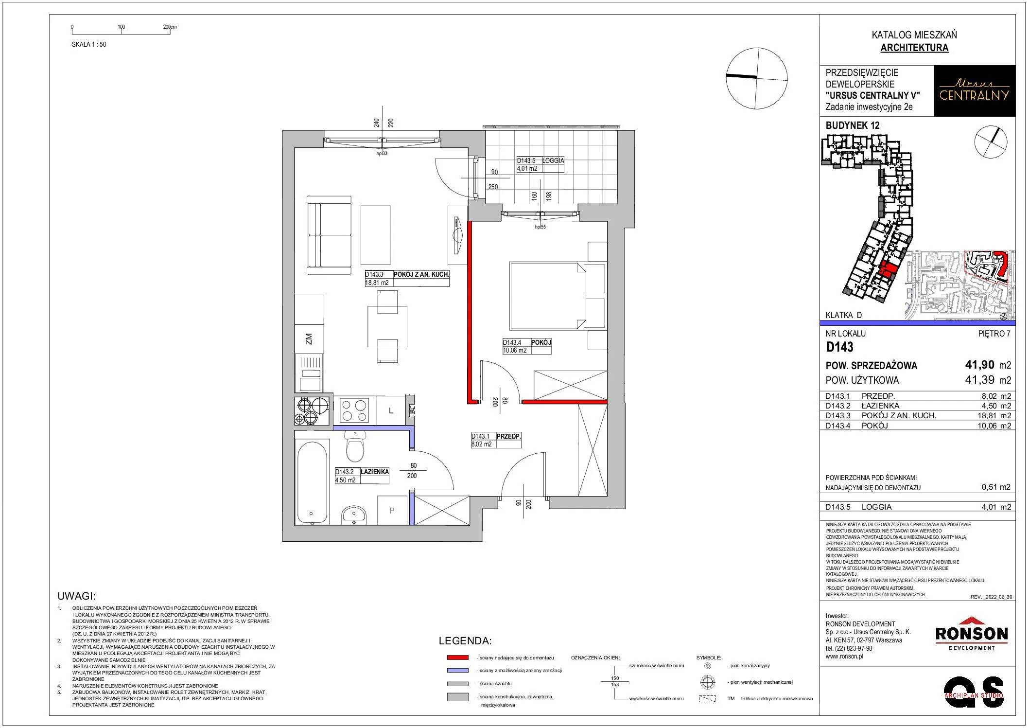 Ursus Centralny – inwestycja Ronson - lokal D143, budynek 12