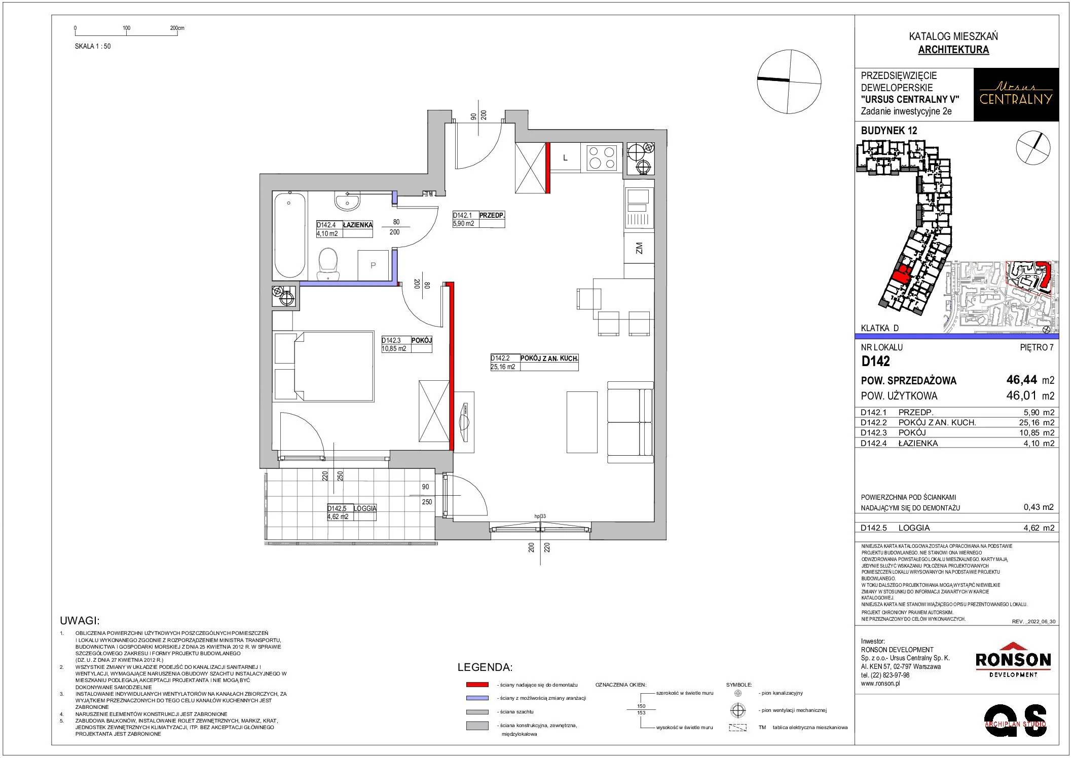 Ursus Centralny – inwestycja Ronson - lokal D142, budynek 12