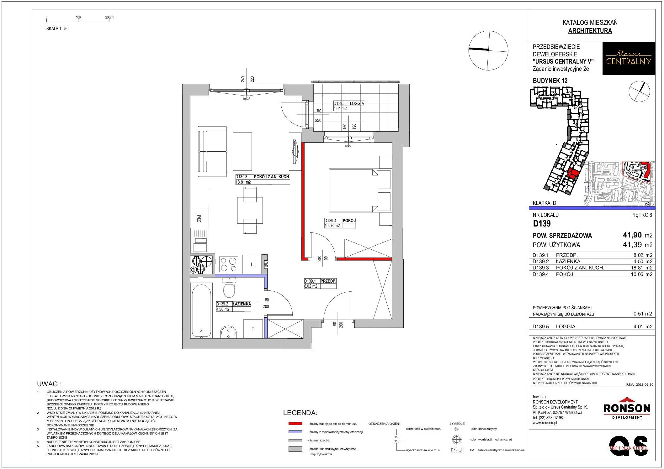 Ursus Centralny – inwestycja Ronson - lokal D139, budynek 12
