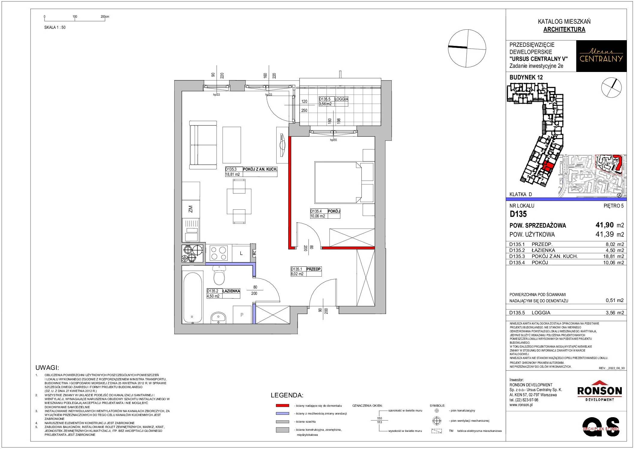 Ursus Centralny – inwestycja Ronson - lokal D135, budynek 12